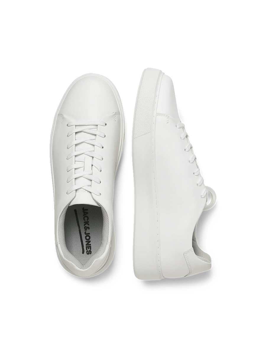Jack & Jones - JFWSTOCKHOLM LEATHER SNEAKER NOOS - madala säärega - bright white - 3