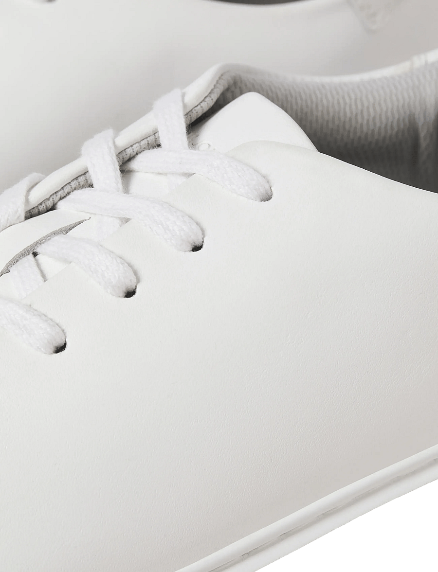 Jack & Jones - JFWSTOCKHOLM LEATHER SNEAKER NOOS - madala säärega - bright white - 5
