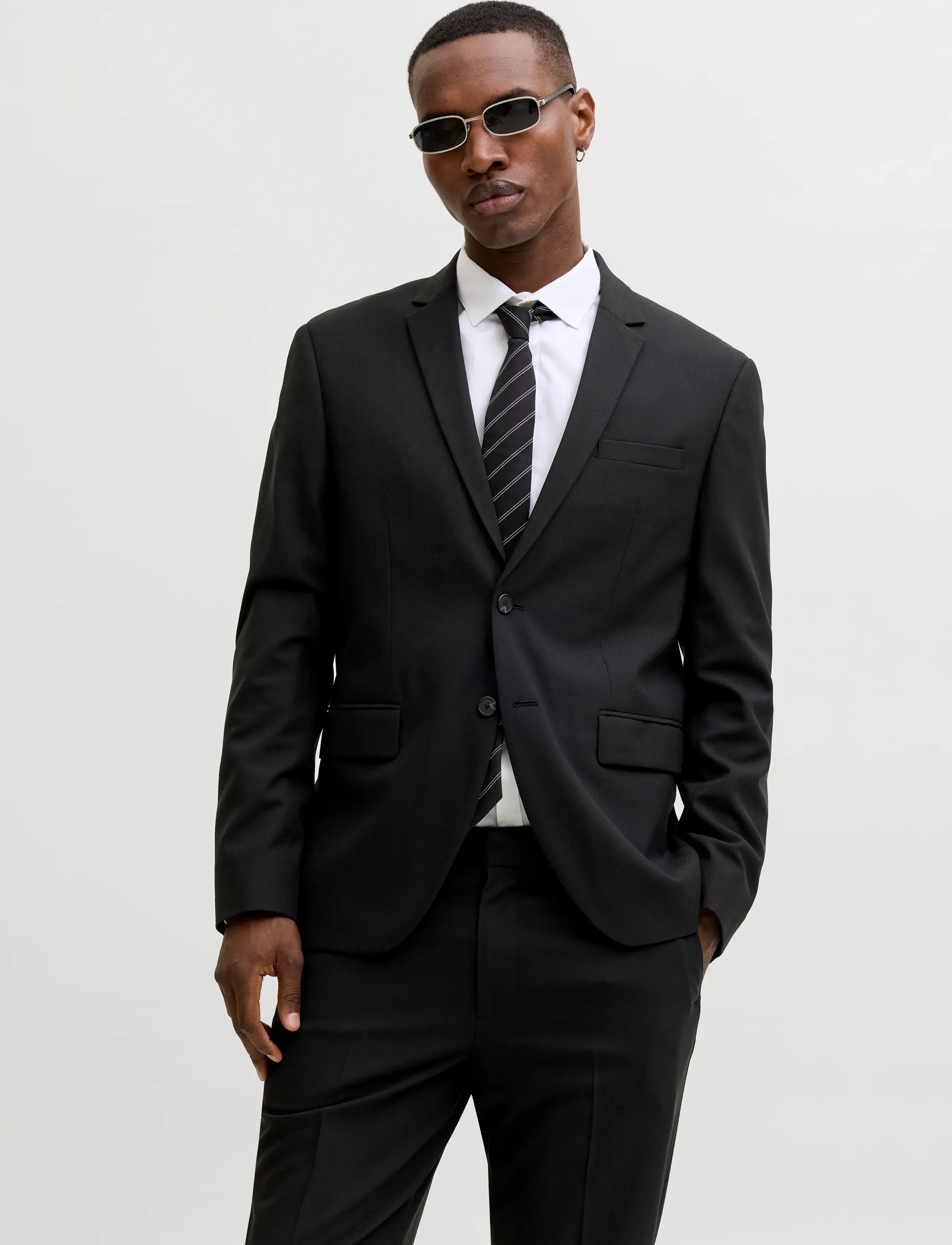 Jack & Jones Jprblamartin Blazer Co01 Sn, 48, Blazer, Schwarz - Single Breasted Männerswear