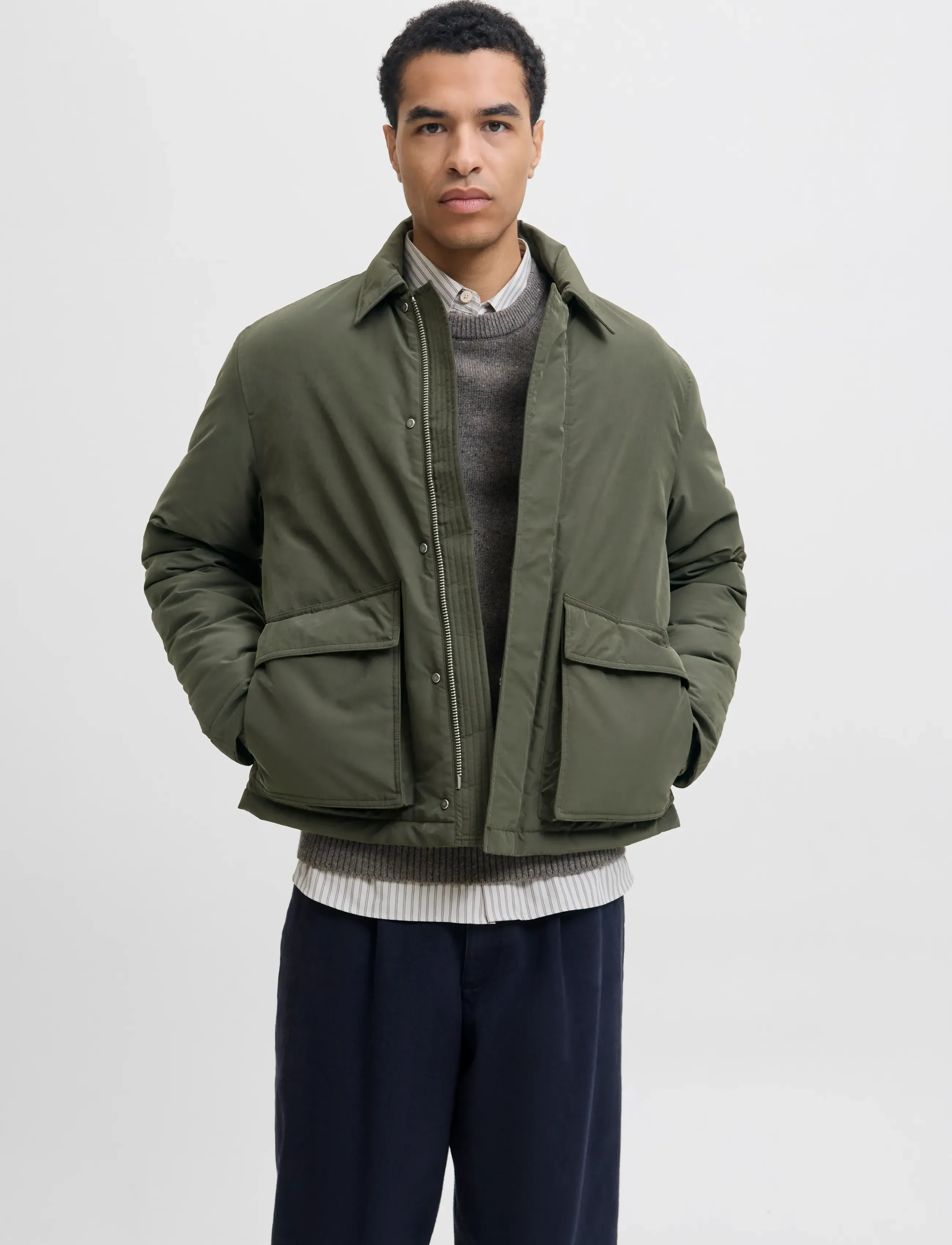 Jack & Jones Jprblawayne Jacket, L, Jackets, Khakigrün - Light Männerswear