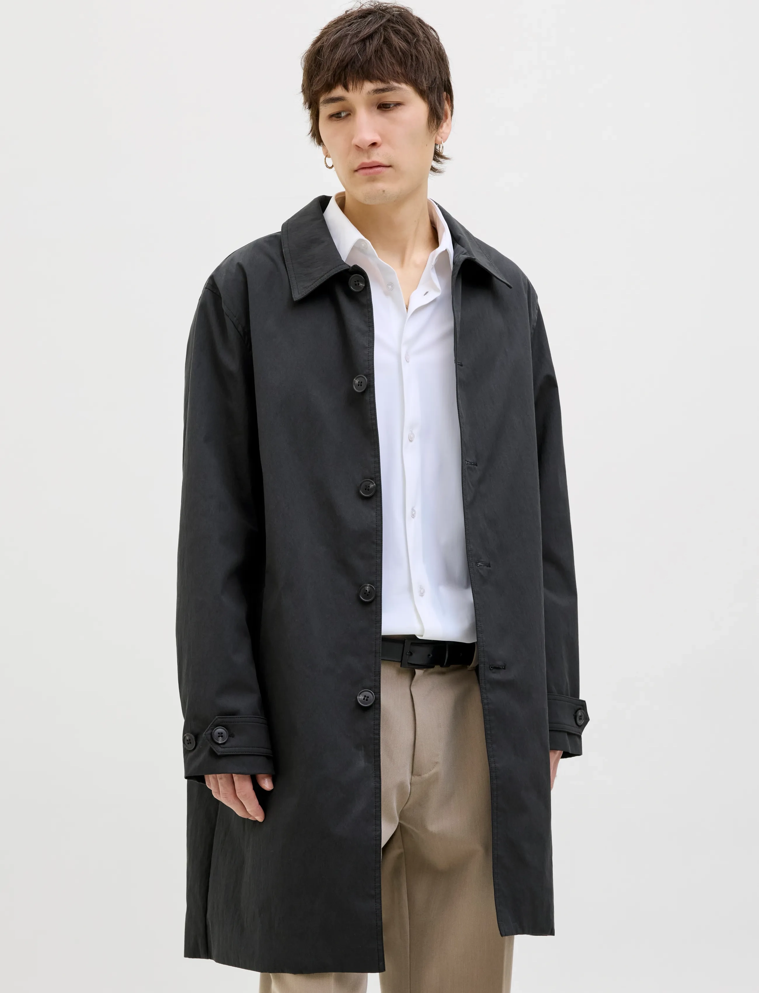 Jack & Jones Jprccmiles Mac Coat Sn, Mænd, Mac Frakke, Sort, Str: XXL