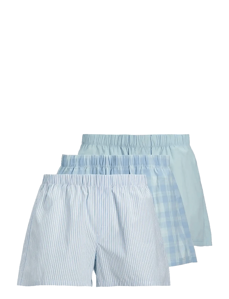 Jack & Jones - JACMILANO WOVEN BOXERS 3 PACK NOOS - unterhosen im multipack - chambray blue - 0