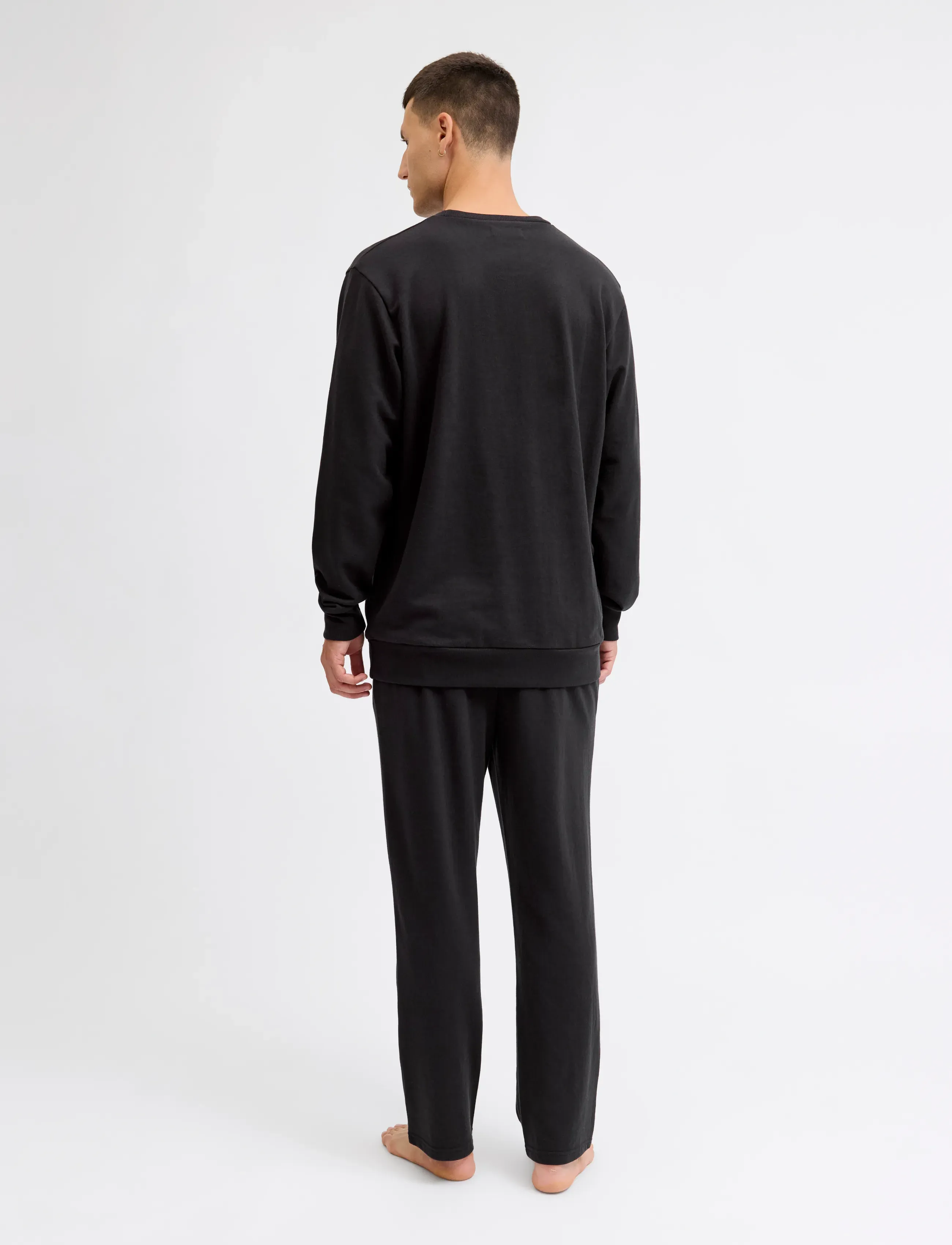 Jack & Jones - JACTERRY LS CREW NECK AND PANTS SET W - verryttelypuvut - black - 5