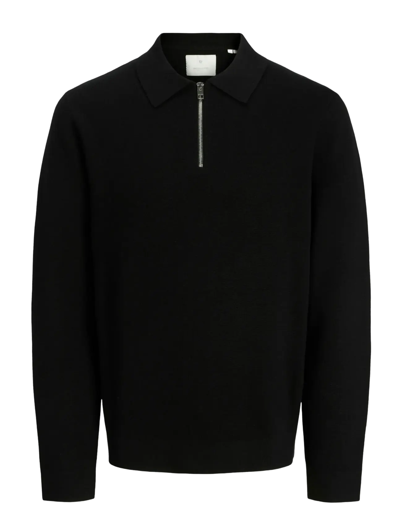JACK & JONES Jprblamilano Stitch Knit Zip Polo Sn Schwarz - S - Herren