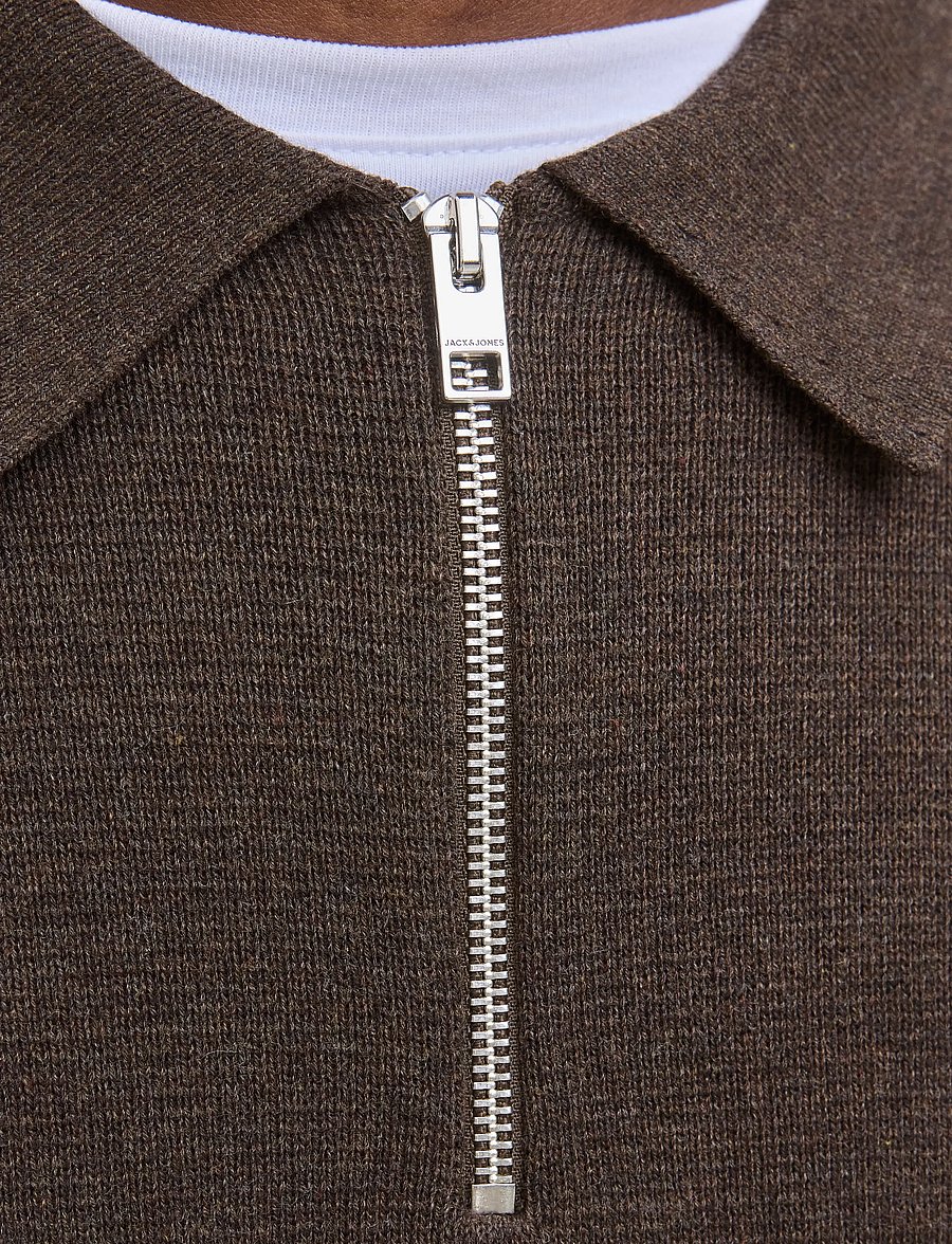Jack & Jones - JJMILANO STITCH KNIT ZIP POLO SN - half zip-tröjor - delicioso - 4