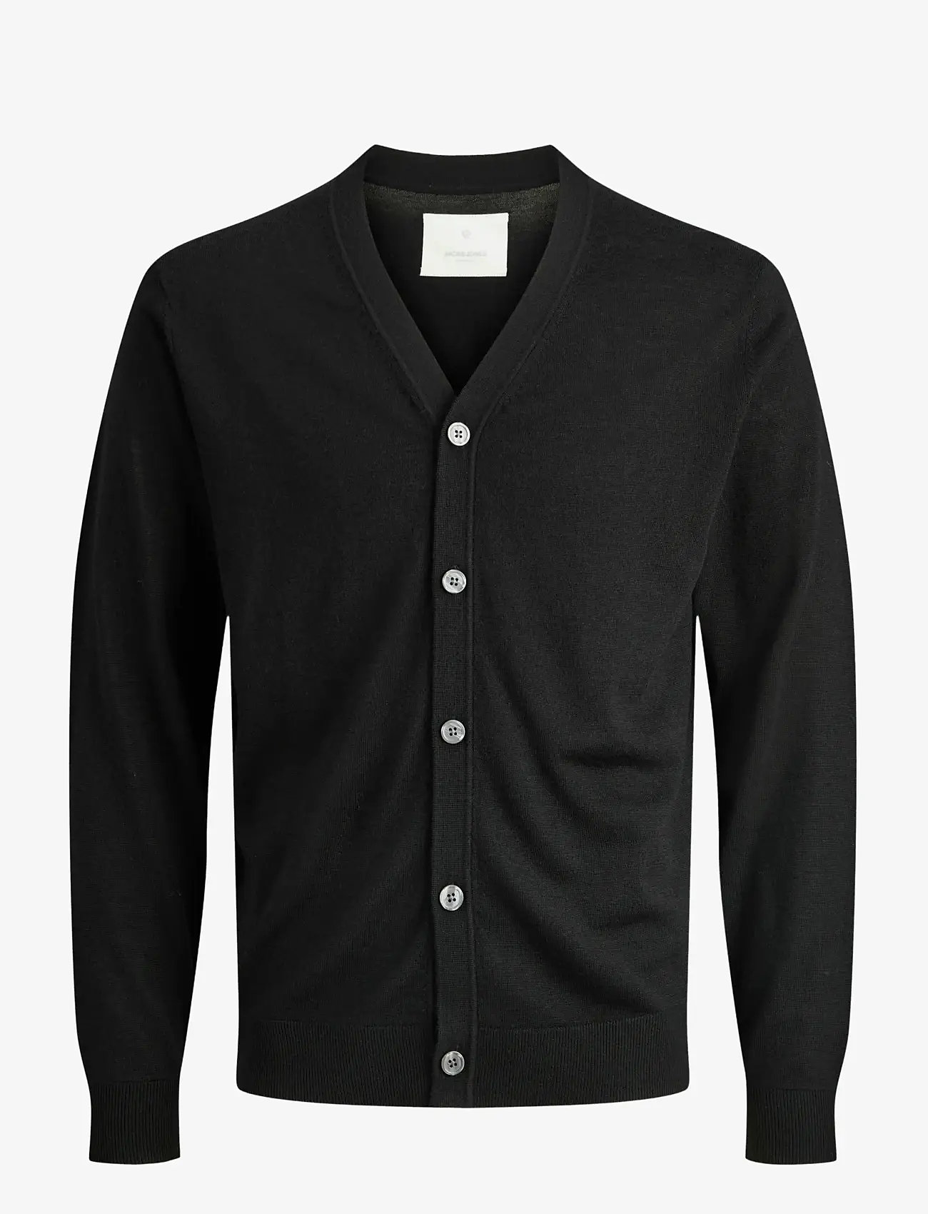 Jack & Jones - JPRBLAMERINO KNIT V-NECK CARDIGAN - koftor - black - 1