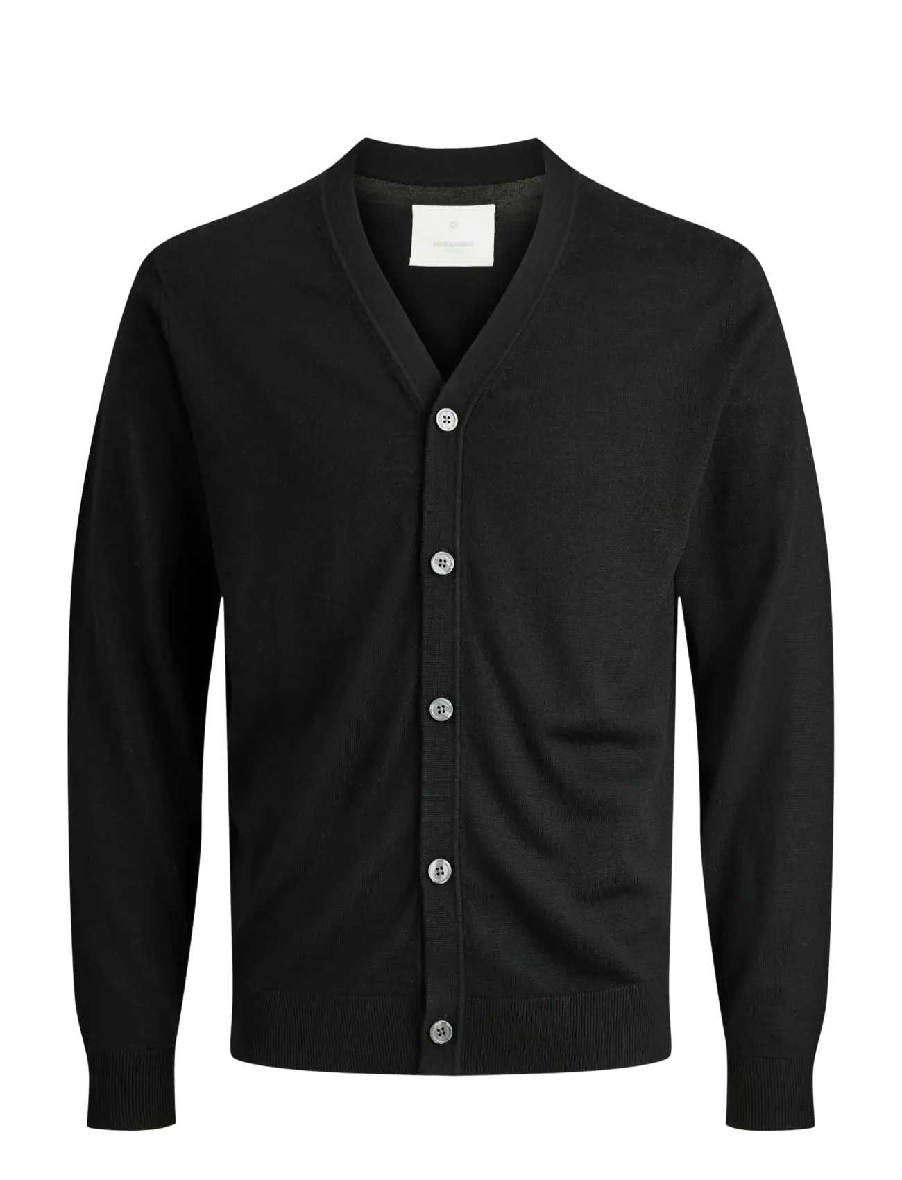 Jack & Jones JPRBLAMERINO KNIT V-NECK CARDIGAN - Strickmode - BLACK / black