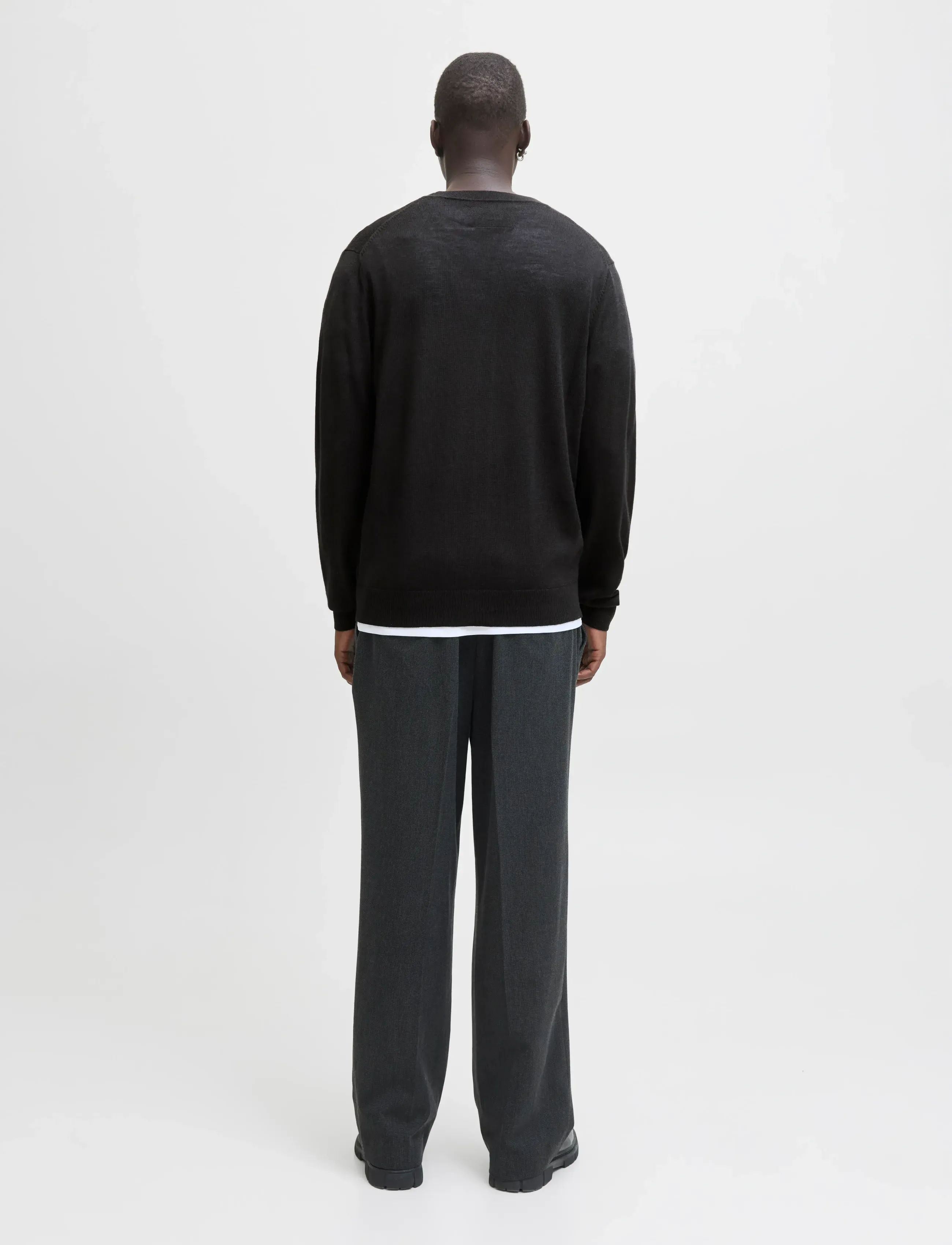 Jack & Jones - JPRBLAMERINO KNIT V-NECK CARDIGAN - cardigans - black - 2