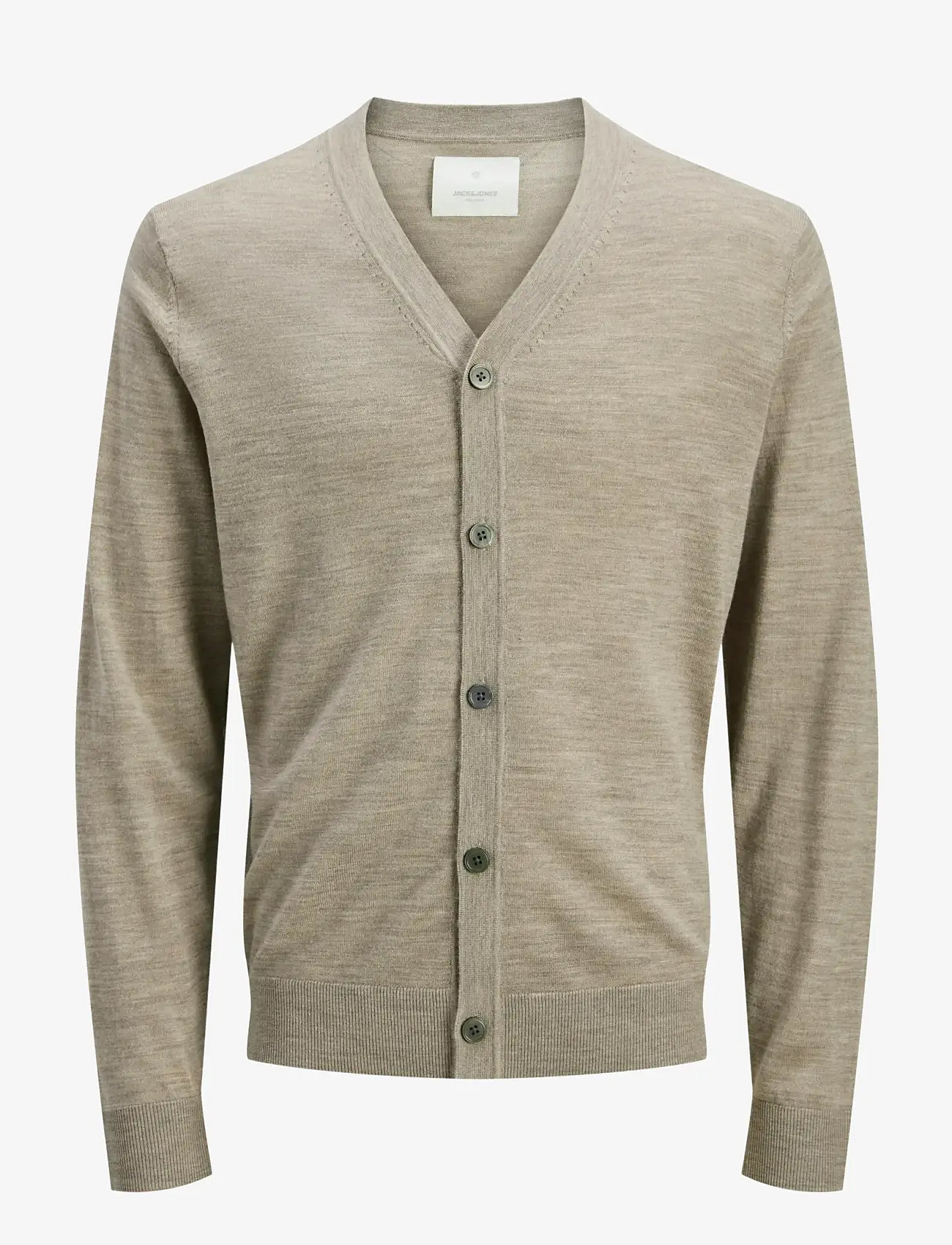 Jack & Jones - JPRBLAMERINO KNIT V-NECK CARDIGAN - kardiganid - greige - 0