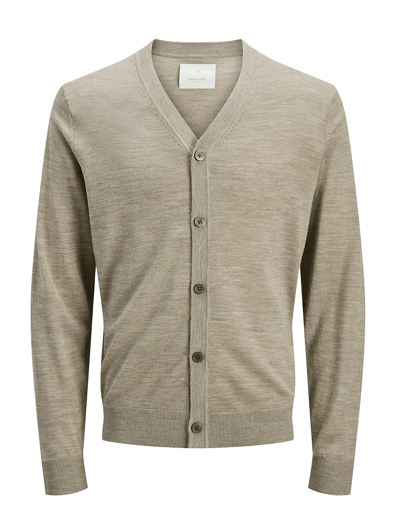 Jack & Jones - JPRBLAMERINO KNIT V-NECK CARDIGAN - kardiganid - greige - 0