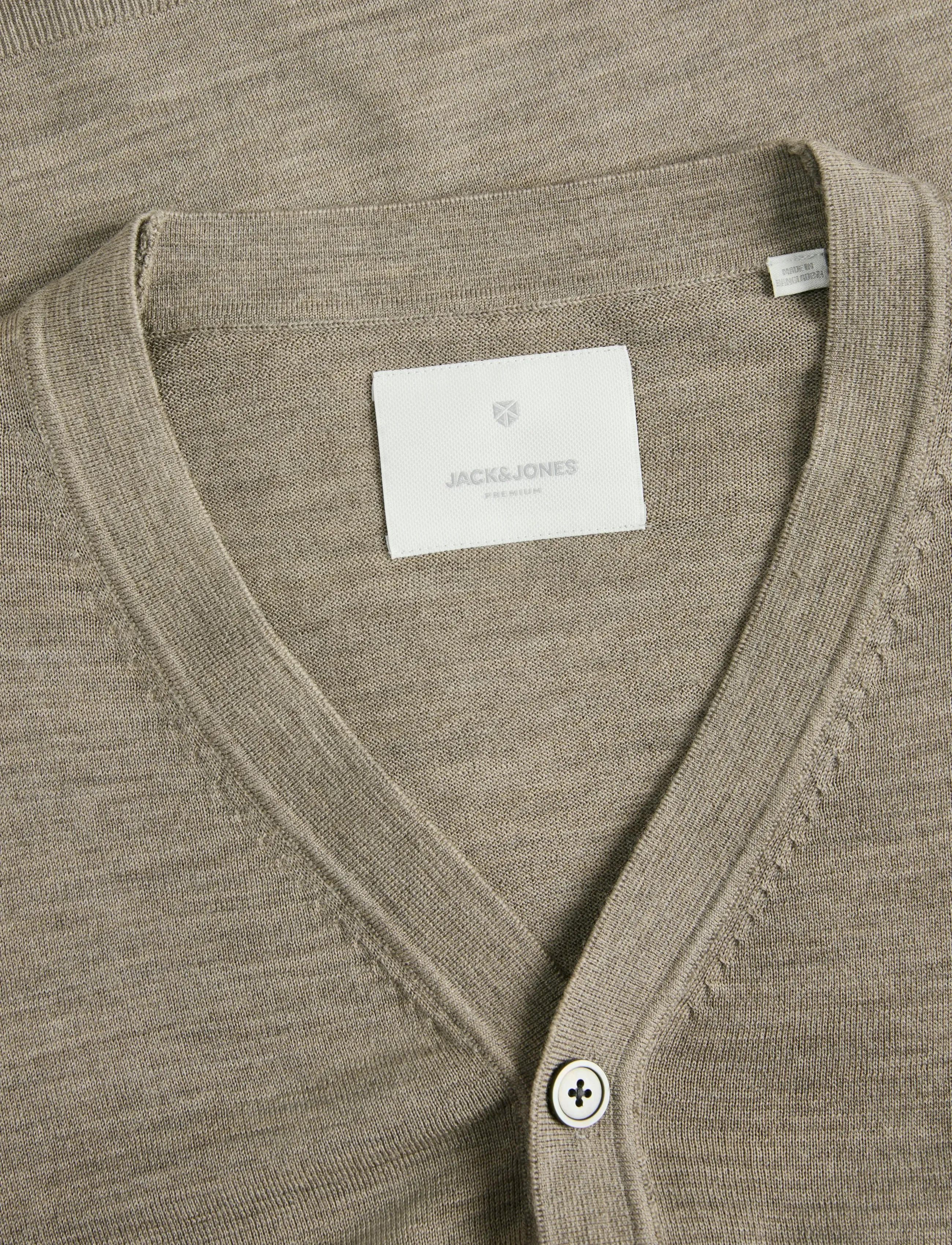 Jack & Jones - JPRBLAMERINO KNIT V-NECK CARDIGAN - cardigans - greige - 2