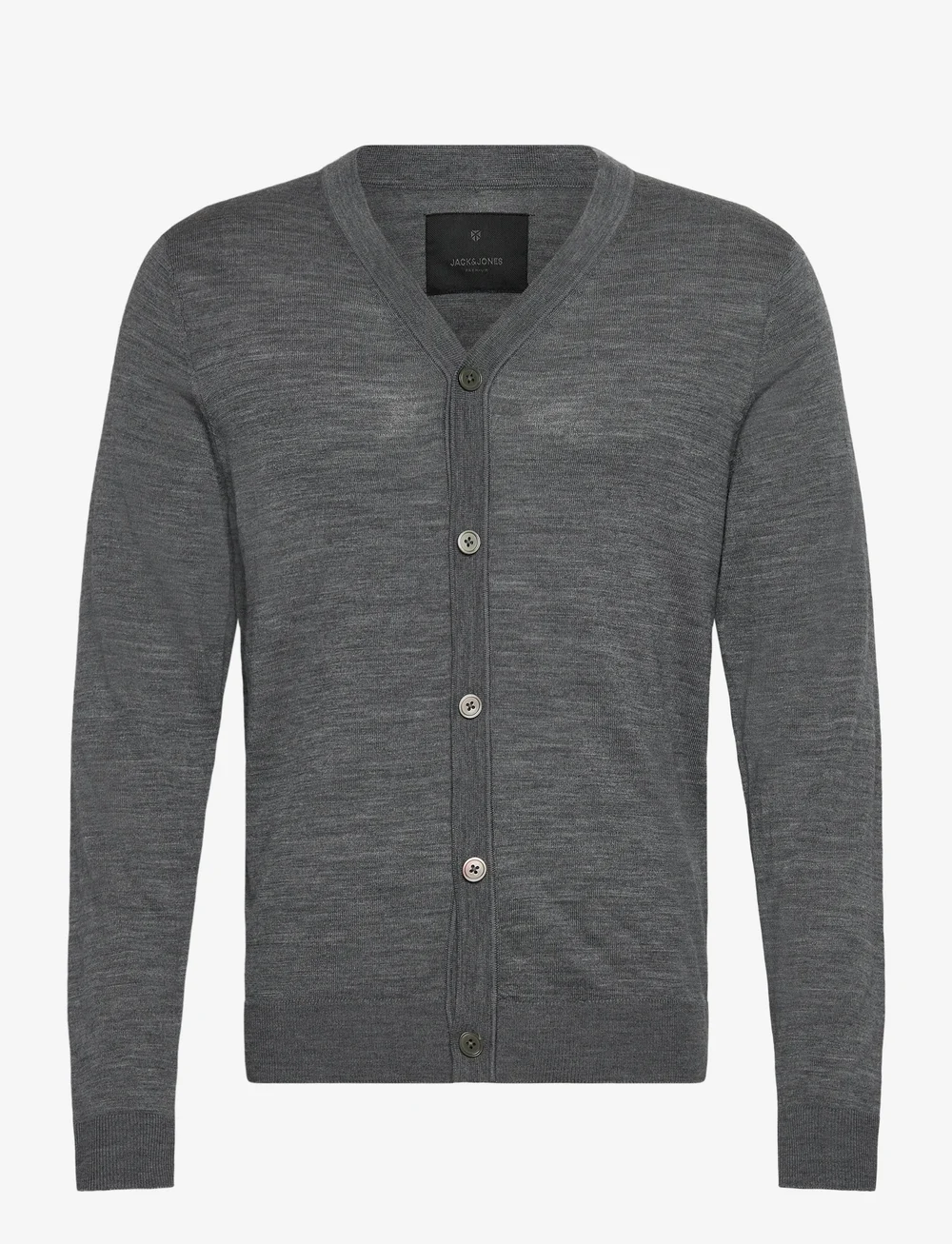 Jack & Jones - JPRBLAMERINO KNIT V-NECK CARDIGAN - kardiganid - medium grey melange - 0