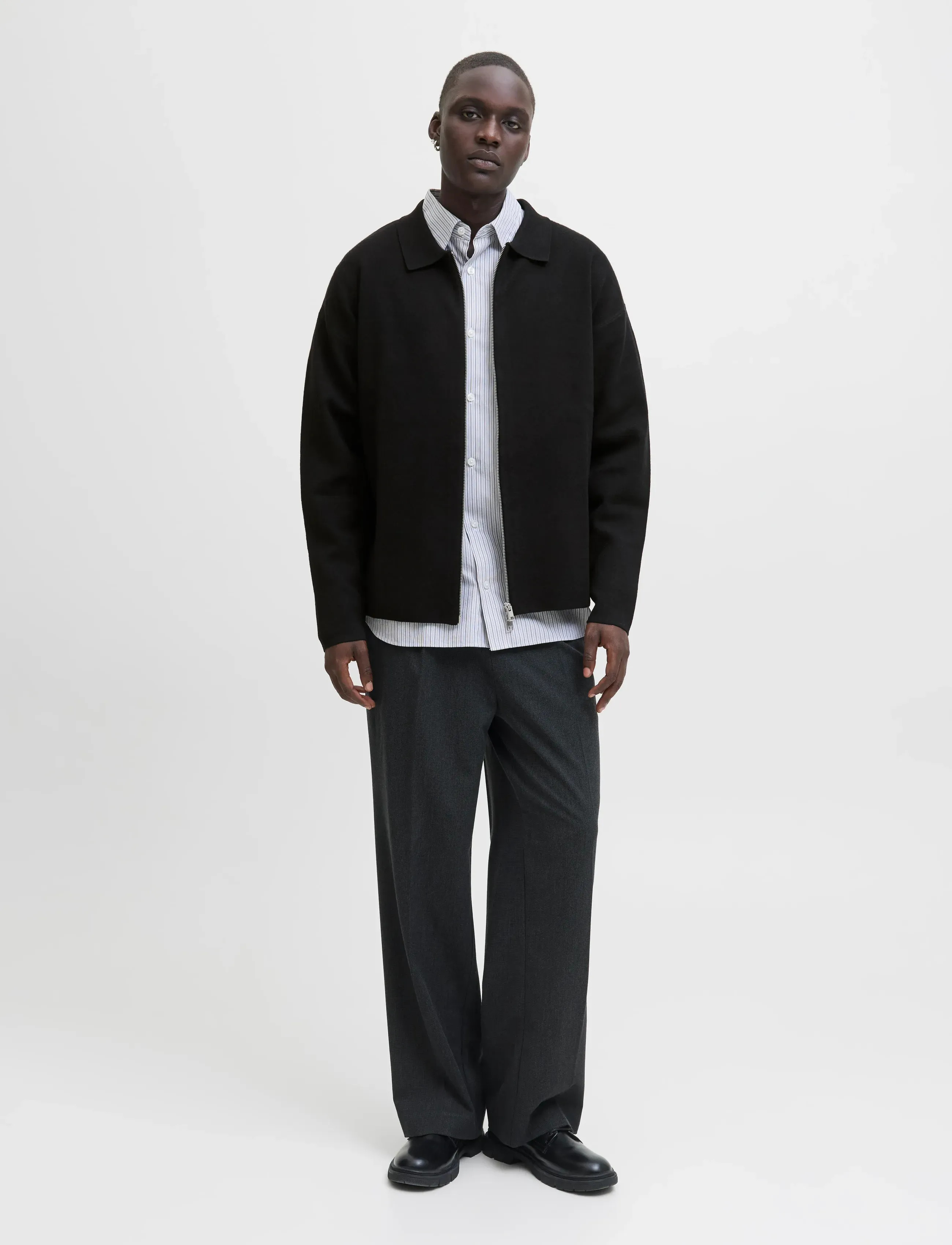 Jack & Jones - JPRBLABRADFORT KNIT CARDIGAN - full zip jumpers - black - 5