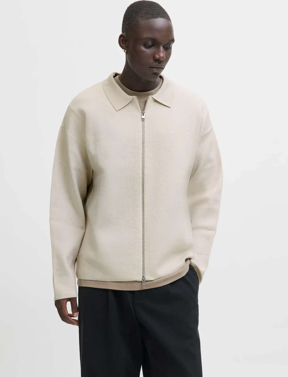 Jack & Jones - JPRBLABRADFORT KNIT CARDIGAN - fullzip strik - silver lining - 0