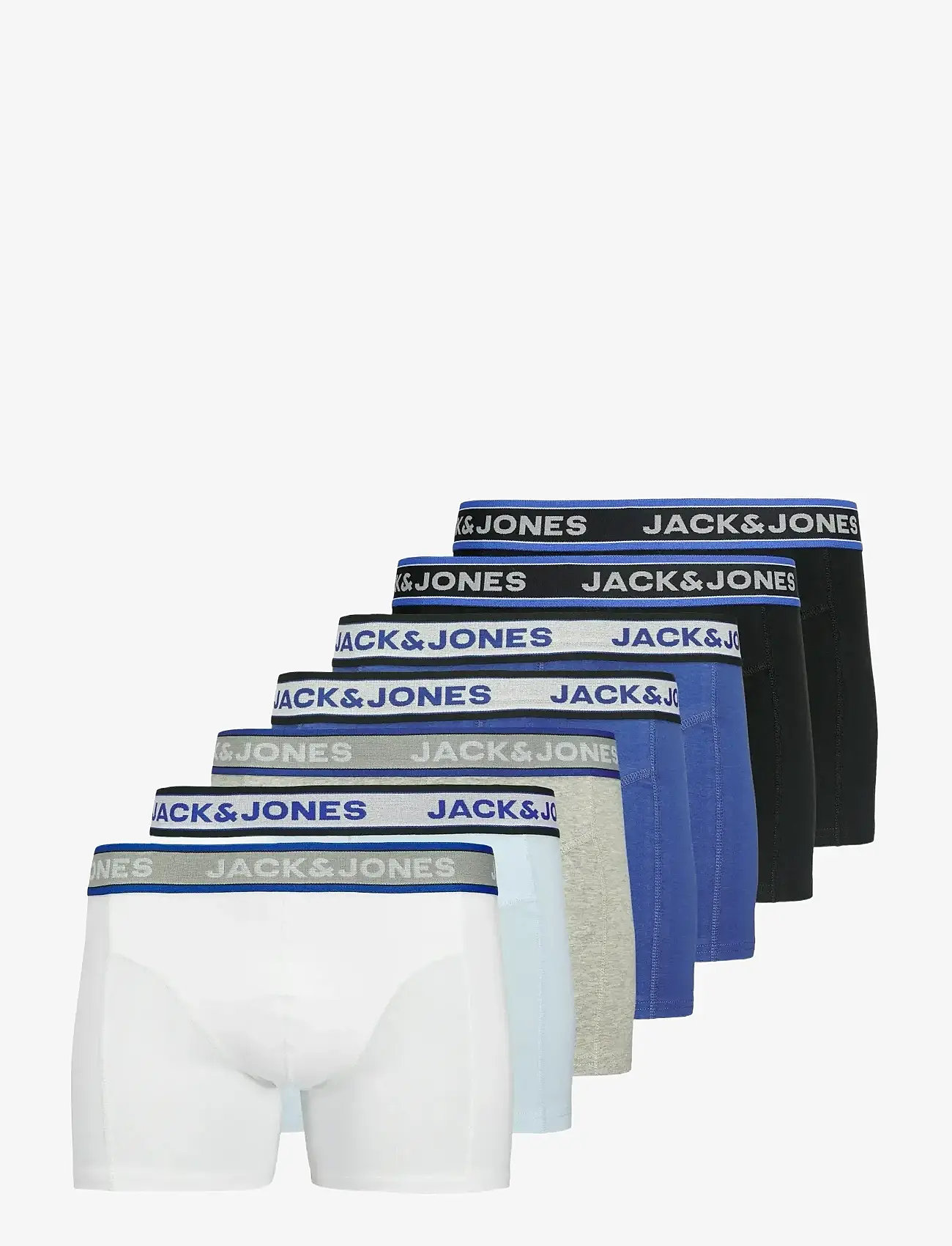 Jack & Jones - JACHUDSON SOLID TRUNKS 7 PACK - boxer briefs - black - 0