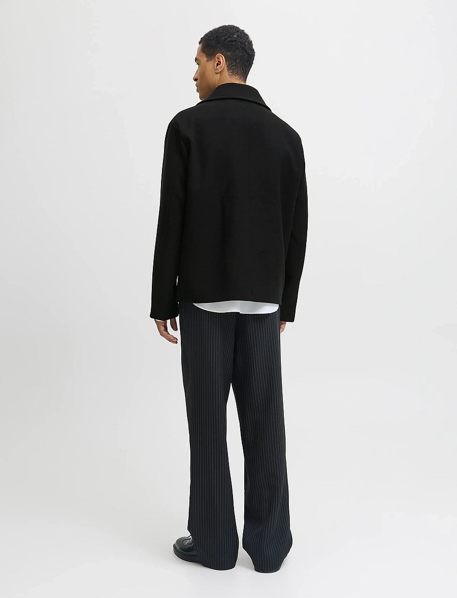 Jack & Jones - JPRBLUASHER WOOL BLEND PEACOAT - wollmäntel - black - 2
