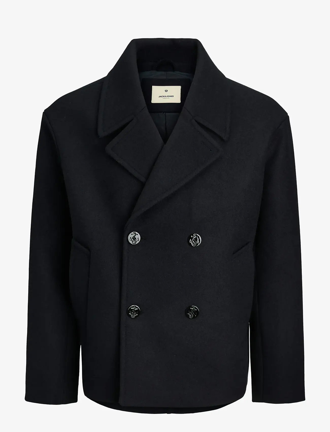 Jack & Jones - JPRBLUASHER WOOL BLEND PEACOAT - Üleriided - dark navy - 0
