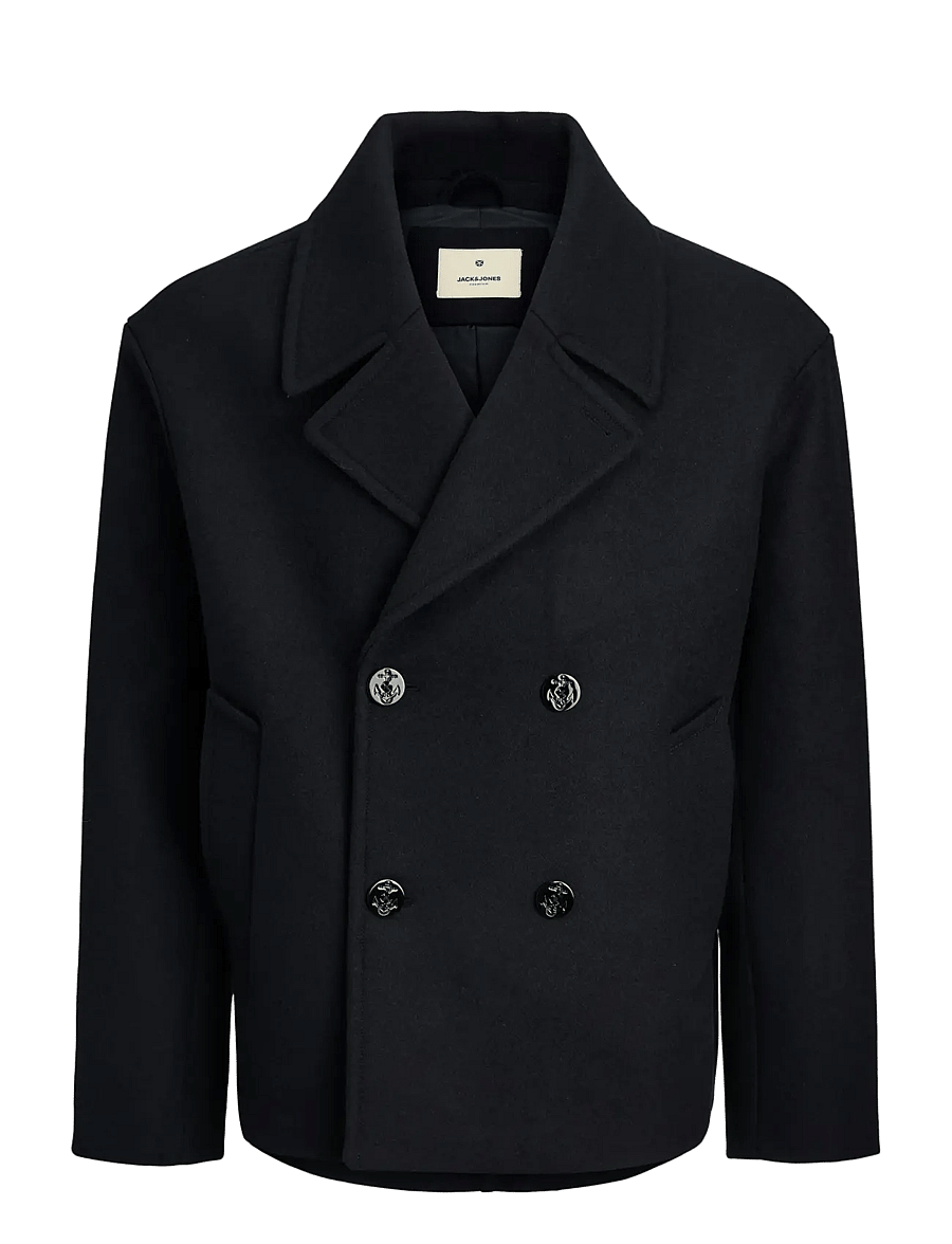 Jack & Jones - JPRBLUASHER WOOL BLEND PEACOAT - manteaux de laine - dark navy - 1