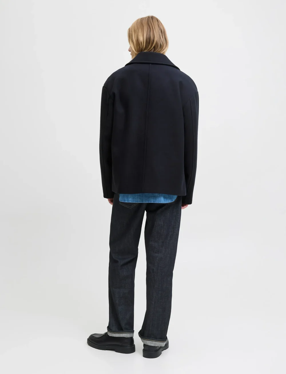 Jack & Jones - JPRBLUASHER WOOL BLEND PEACOAT - wool coats - dark navy - 3