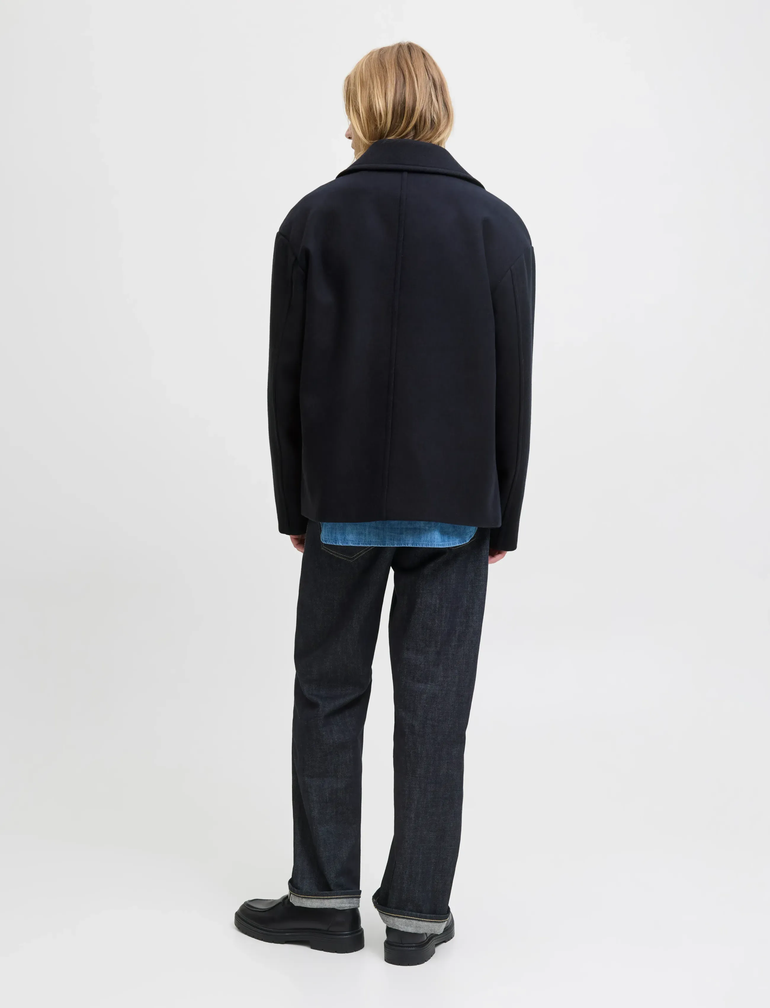Jack & Jones - JPRBLUASHER WOOL BLEND PEACOAT - winter jackets - dark navy - 3