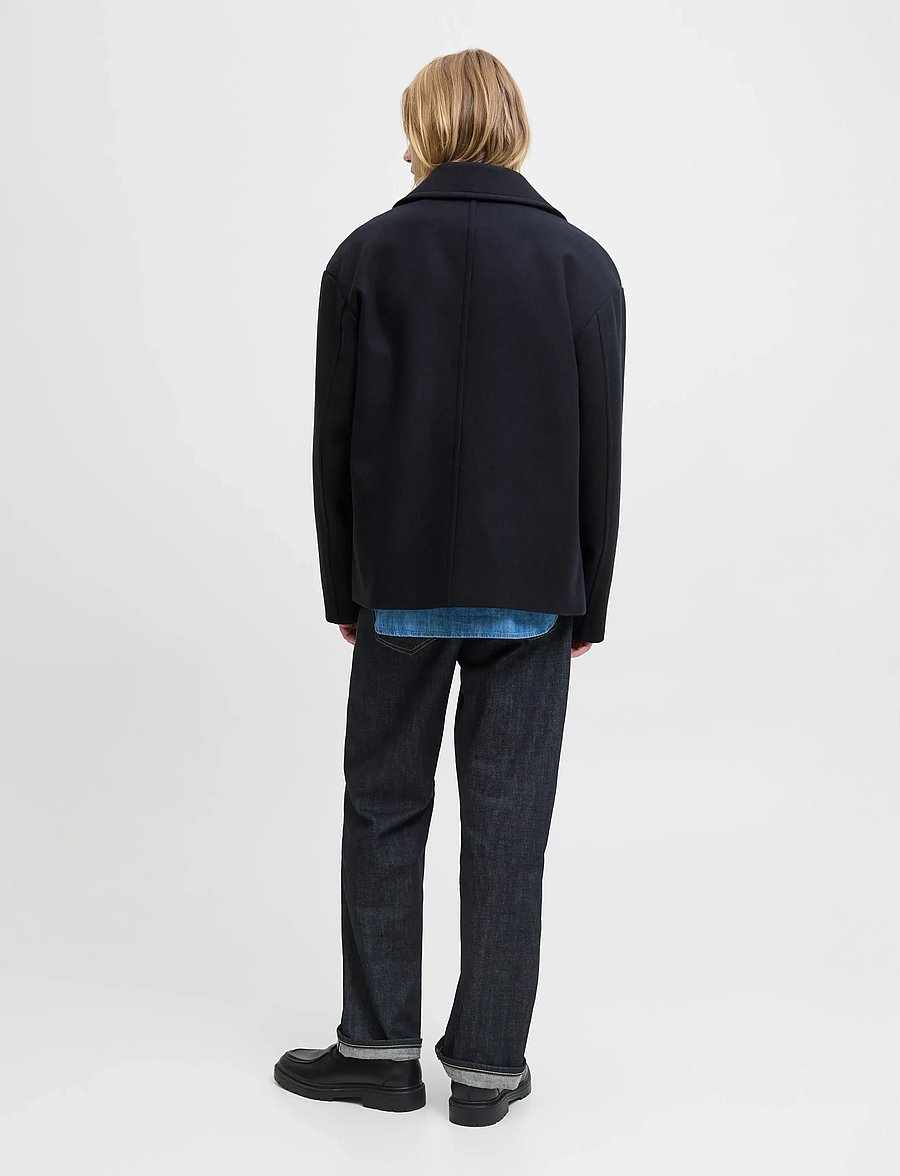 Jack & Jones - JPRBLUASHER WOOL BLEND PEACOAT - manteaux de laine - dark navy - 3