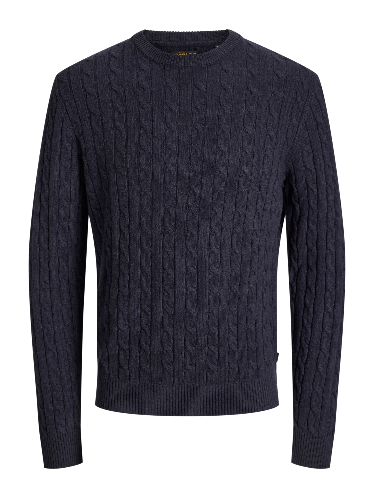 Jprblulambswool Knit Cable Crew Neck