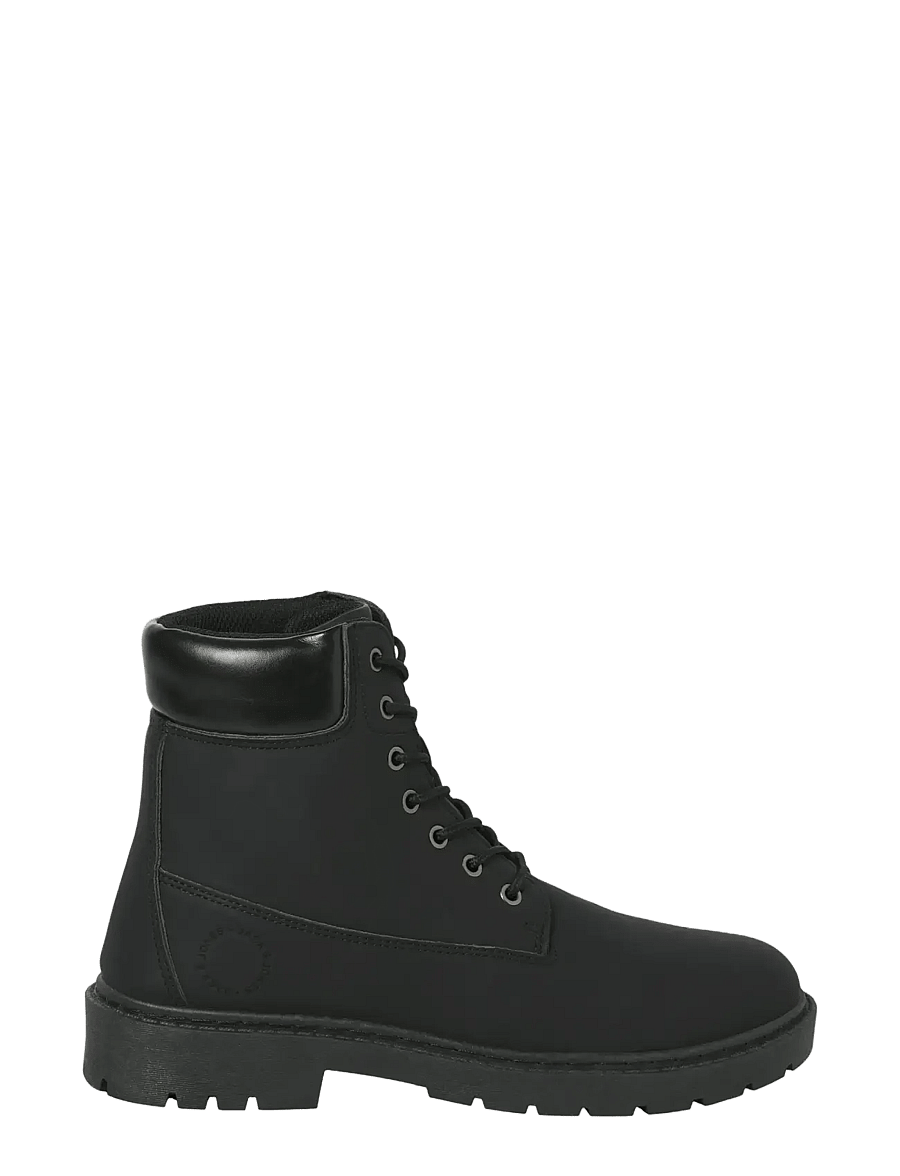 Jack & Jones - JFWAINSWORTH PU BOOT - støvler med snøre - anthracite - 1