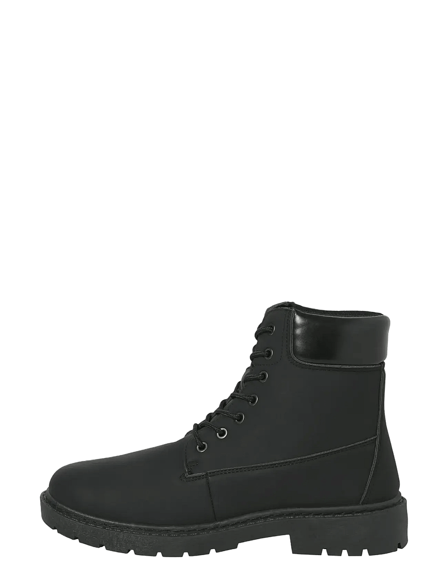 Jack & Jones - JFWAINSWORTH PU BOOT - støvler med snøre - anthracite - 2