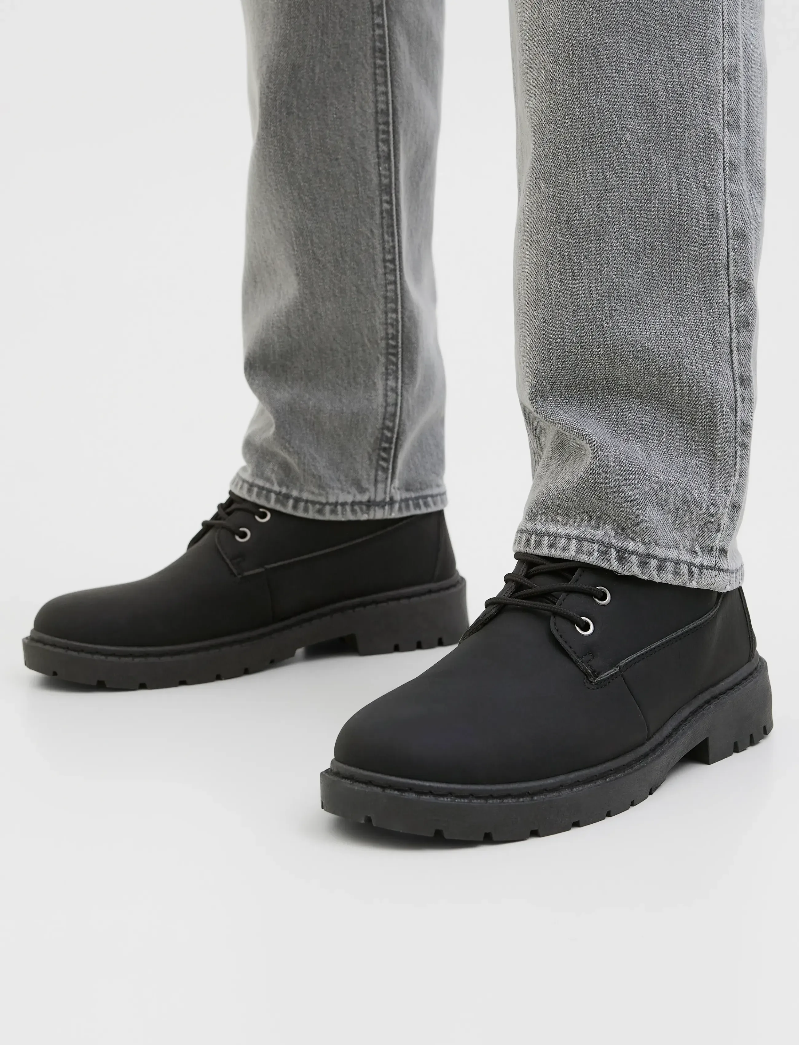 Jack & Jones Jfwainsworth Pu Boot, 40, Boots, Schwarz - Lace Up Männerswear