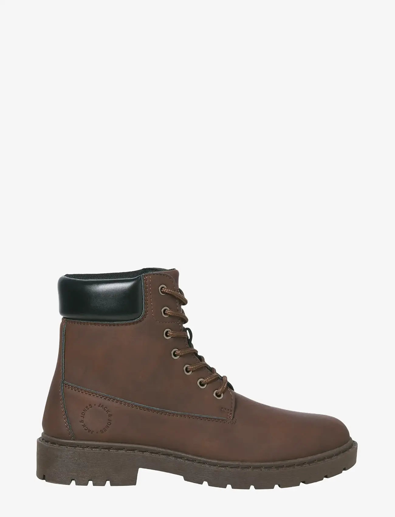 Jack & Jones - JFWAINSWORTH PU BOOT - støvler med snøre - brown stone - 1
