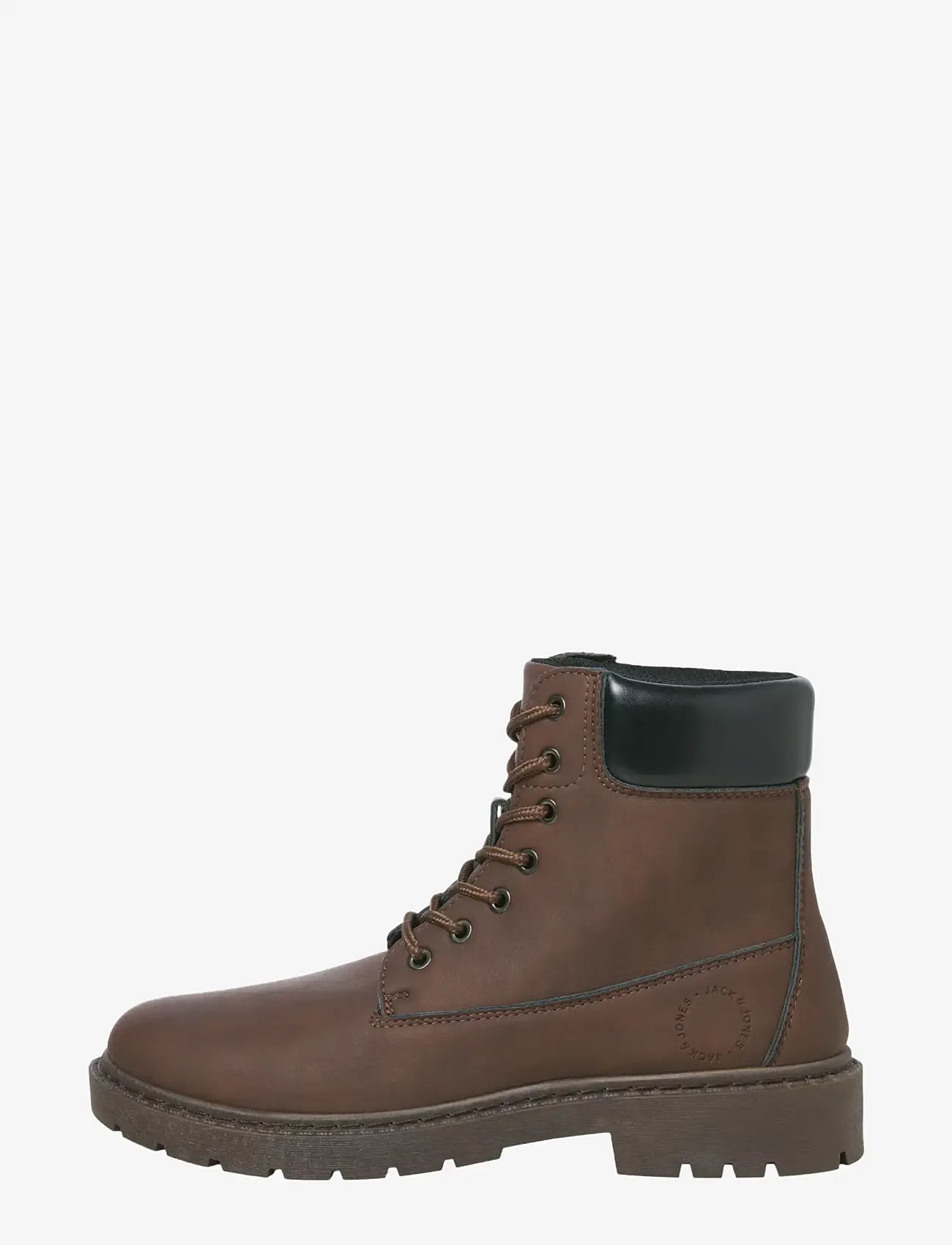 Jack & Jones - JFWAINSWORTH PU BOOT - støvler med snøre - brown stone - 2