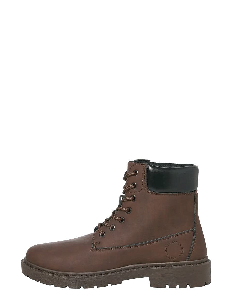 Jack & Jones - JFWAINSWORTH PU BOOT - laced boots - brown stone - 2