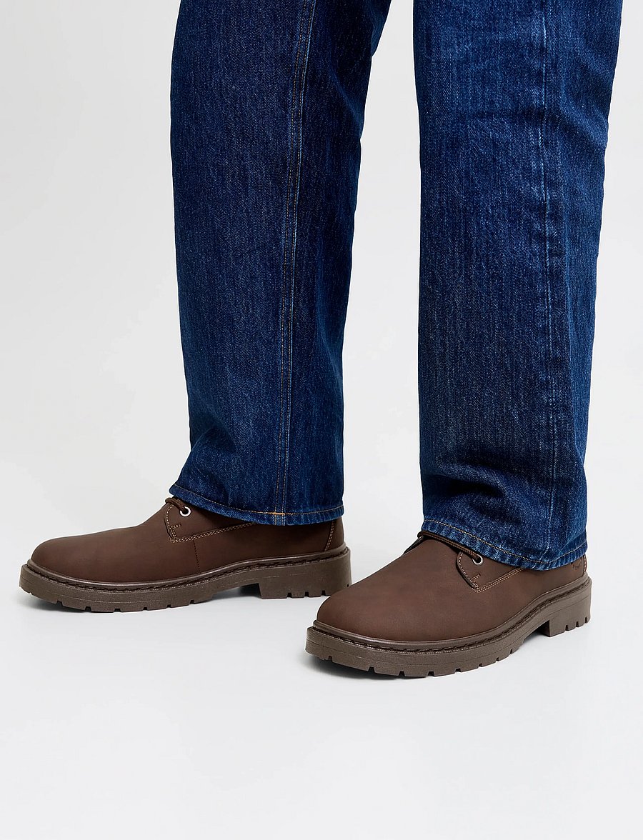 Jack & Jones - JFWAINSWORTH PU BOOT - laced boots - brown stone - 0