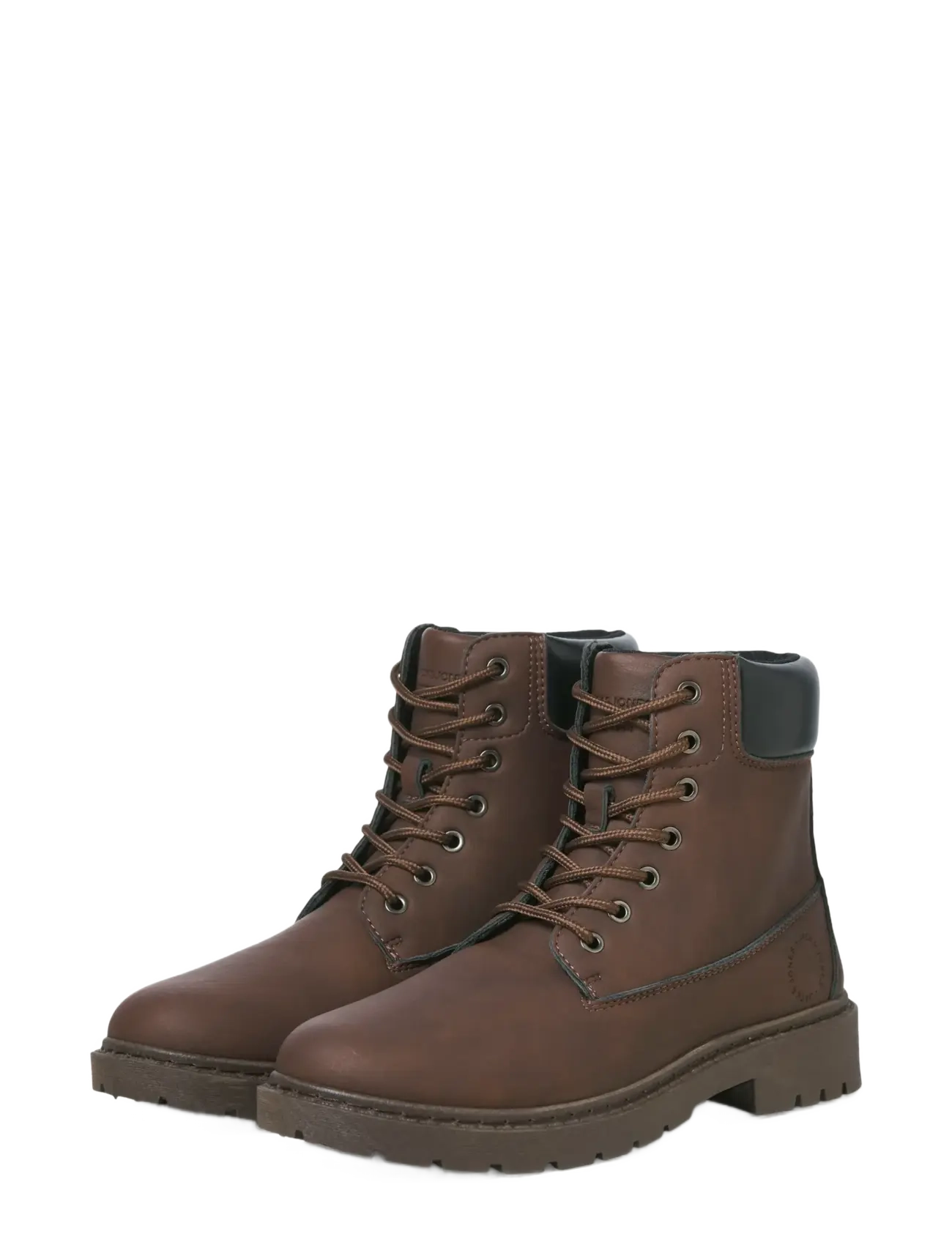 Jack & Jones - JFWAINSWORTH PU BOOT - støvler med snøre - brown stone - 4