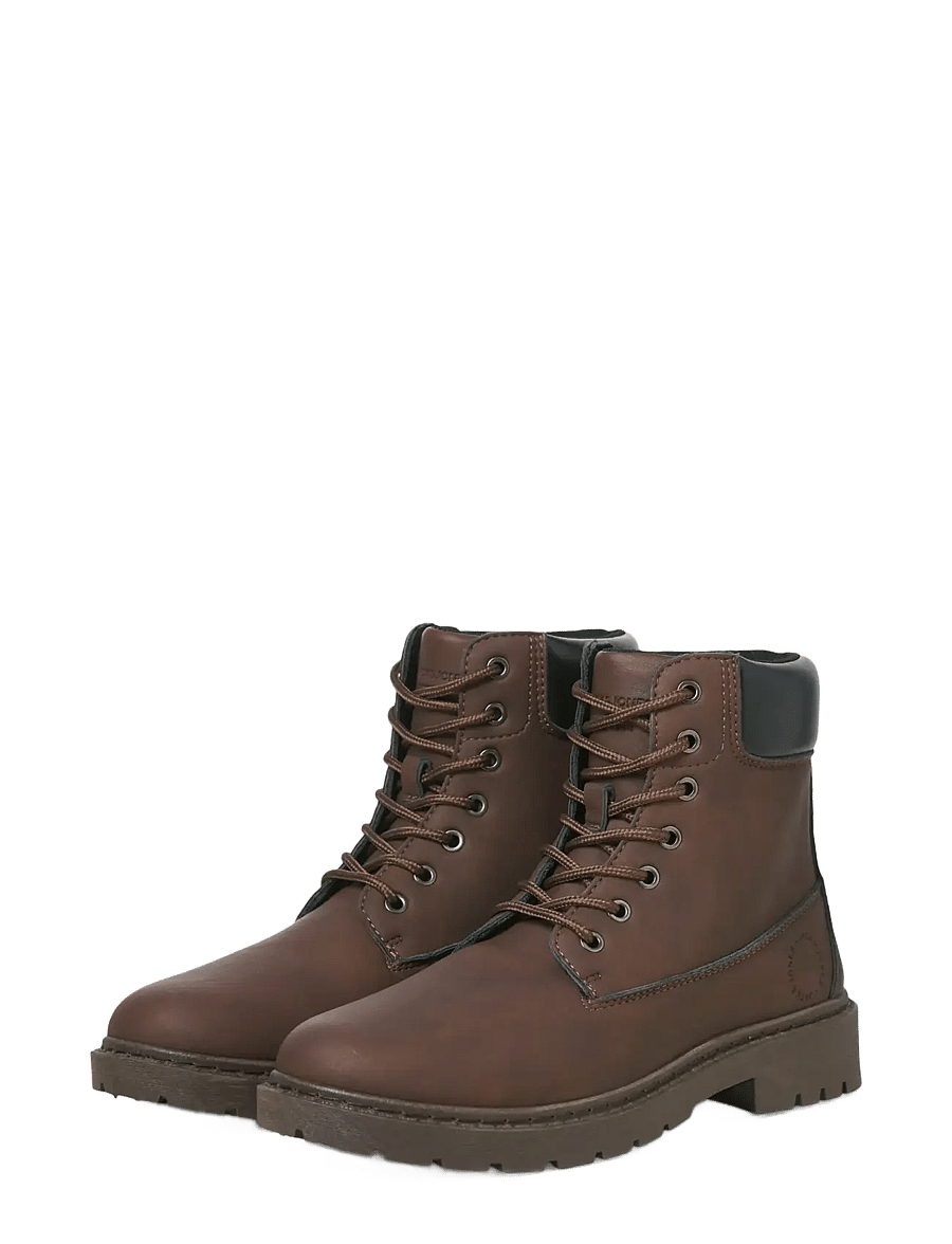 Jack & Jones - JFWAINSWORTH PU BOOT - laced boots - brown stone - 4