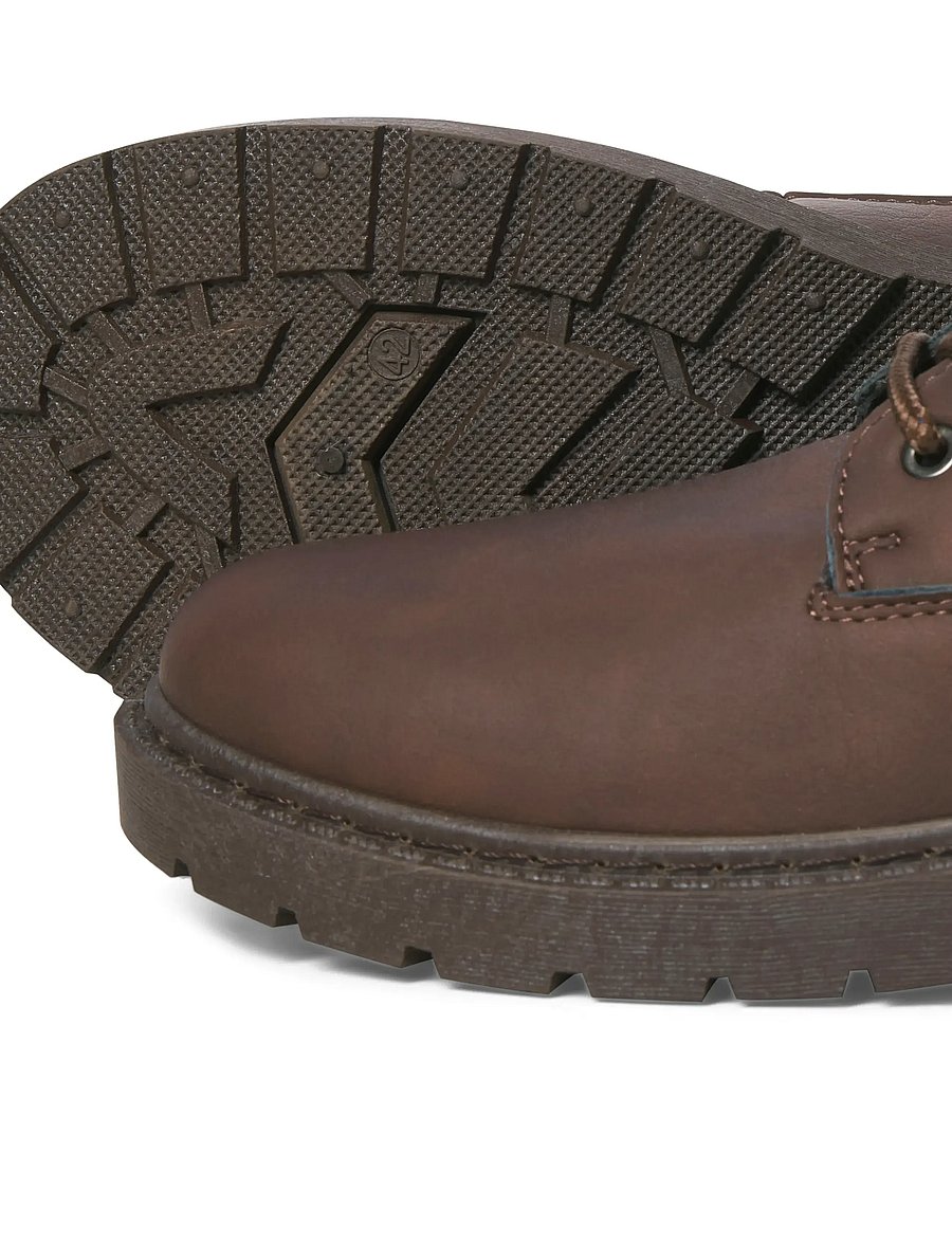 Jack & Jones - JFWAINSWORTH PU BOOT - laced boots - brown stone - 5