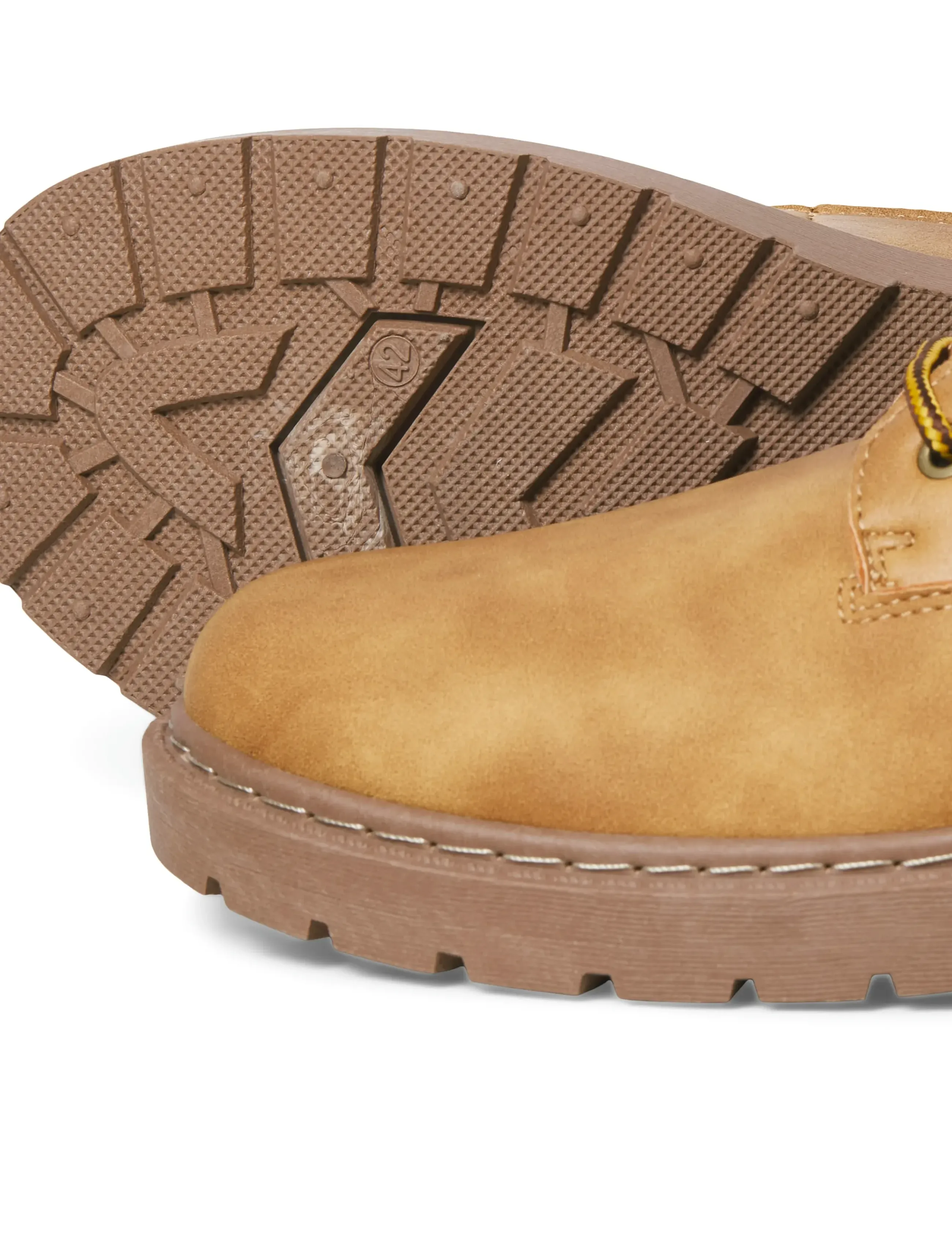 Jack & Jones - JFWAINSWORTH PU BOOT - støvler med snøre - honey - 4