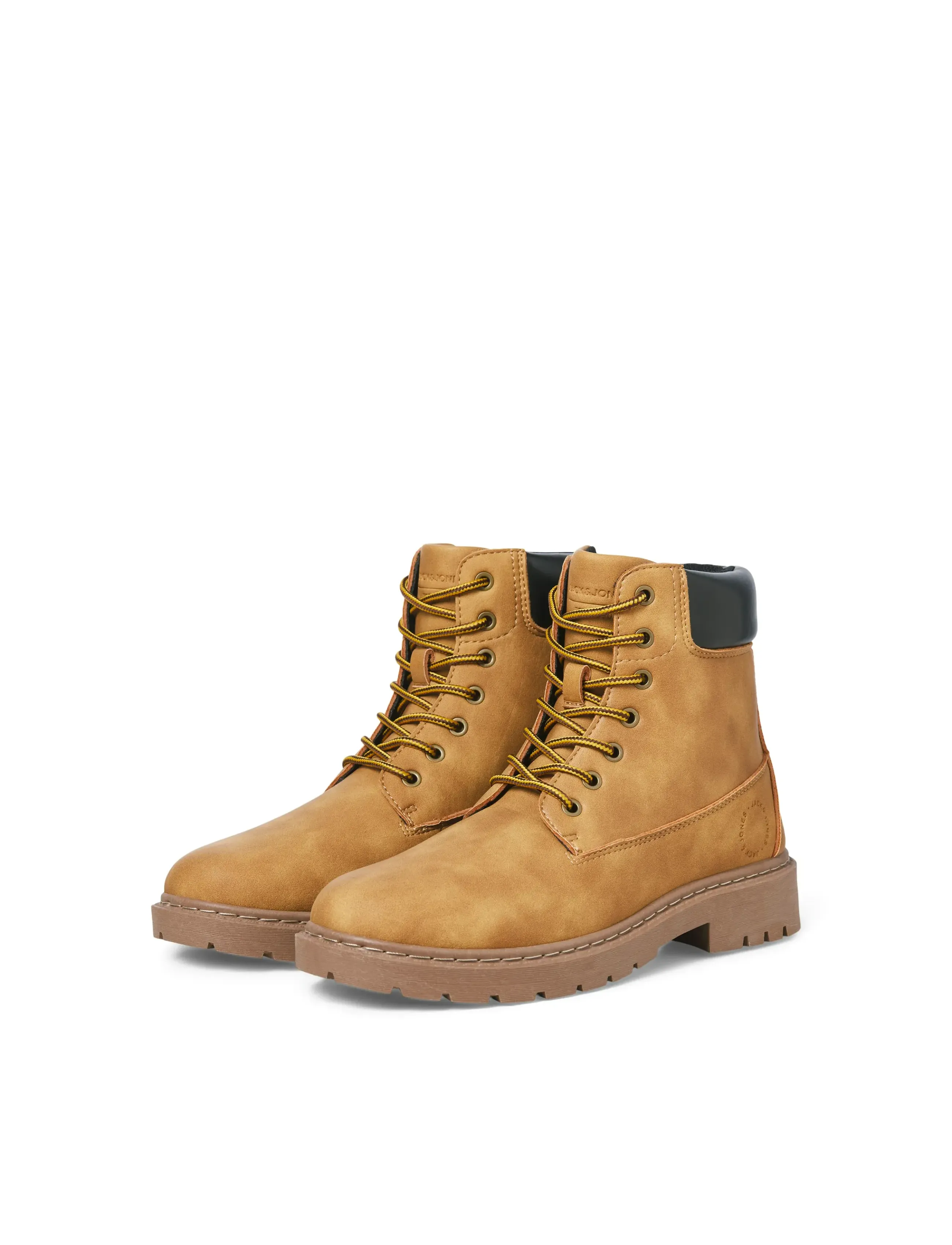Jack & Jones - JFWAINSWORTH PU BOOT - støvler med snøre - honey - 5
