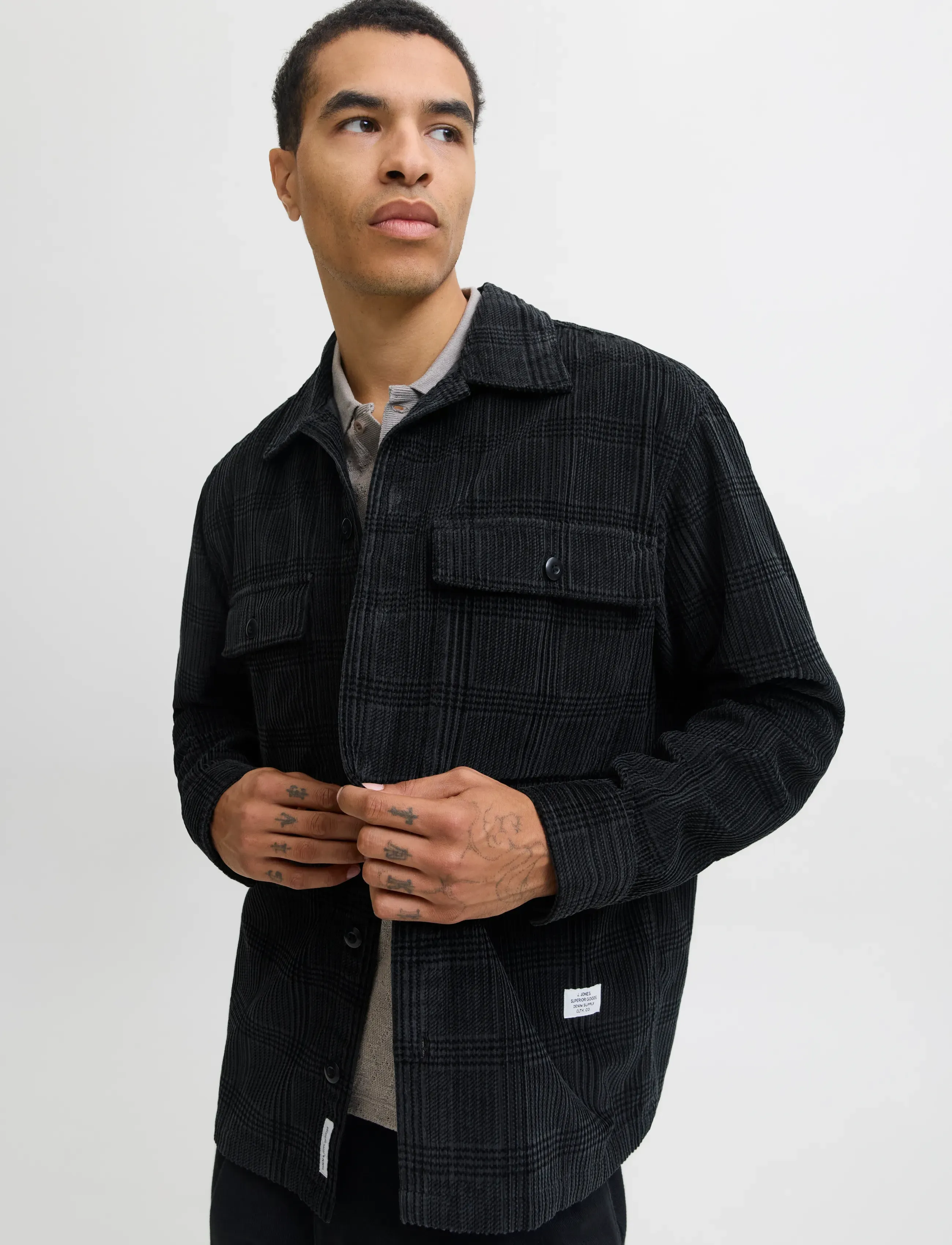 JACK & JONES Jprbluwill Corduroy L/S Overshirt Sn overshirts herr – bild 6