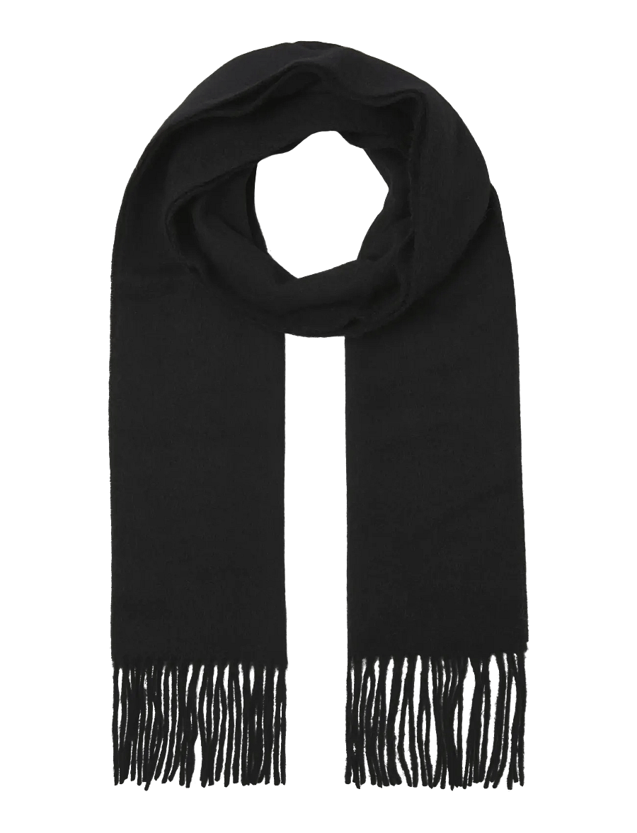 Jack & Jones - JACKELOWNA WOOL SCARF LN - halstørklæder - black - 0