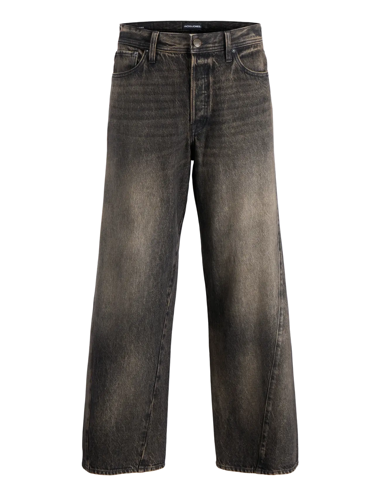 Jack & Jones JJIDAVE JJSKEWED SBD 464 LN - Riided - BLACK DENIM / black