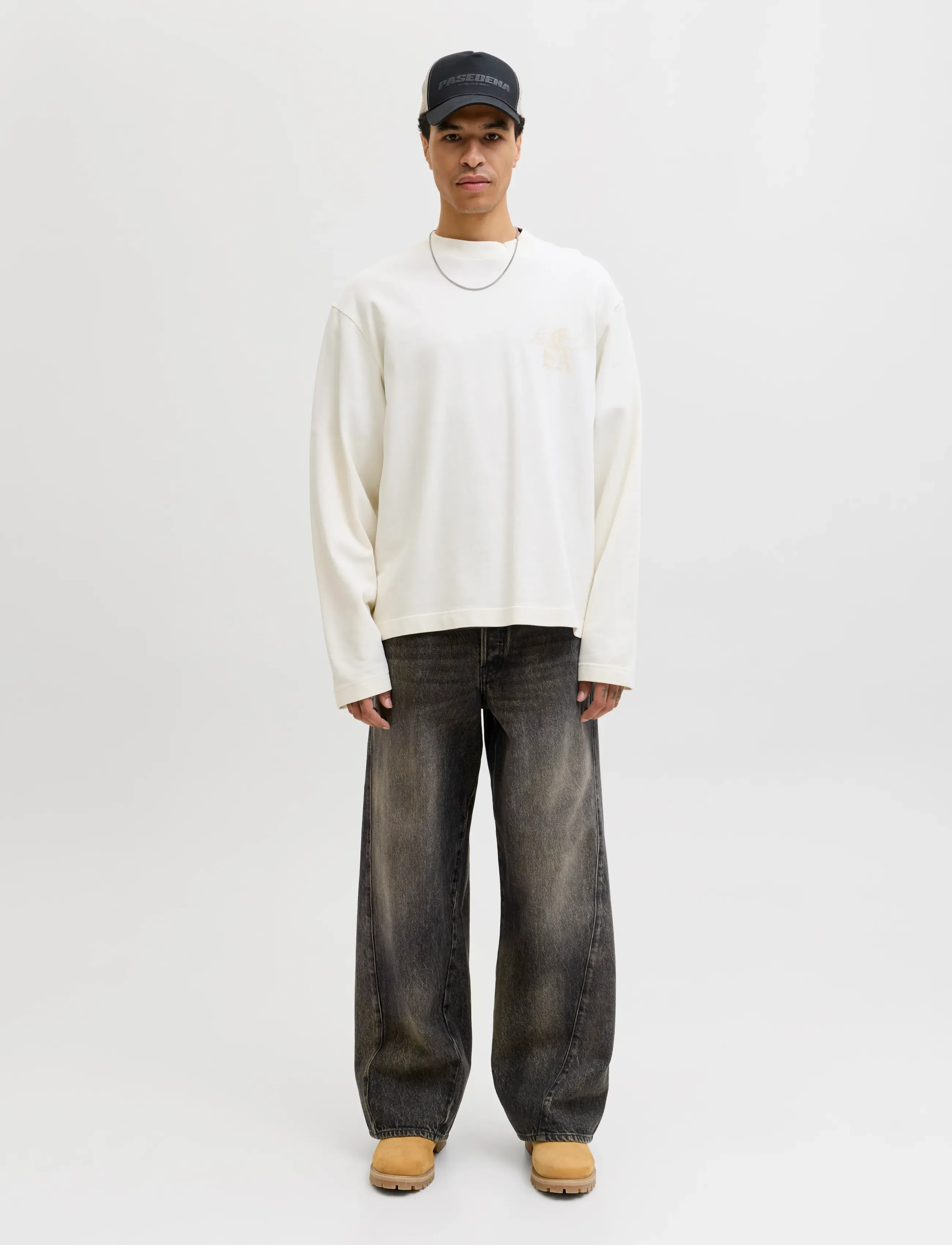 Jack & Jones - JJIDAVE JJSKEWED SBD 464 LN - loose jeans - black denim - 4