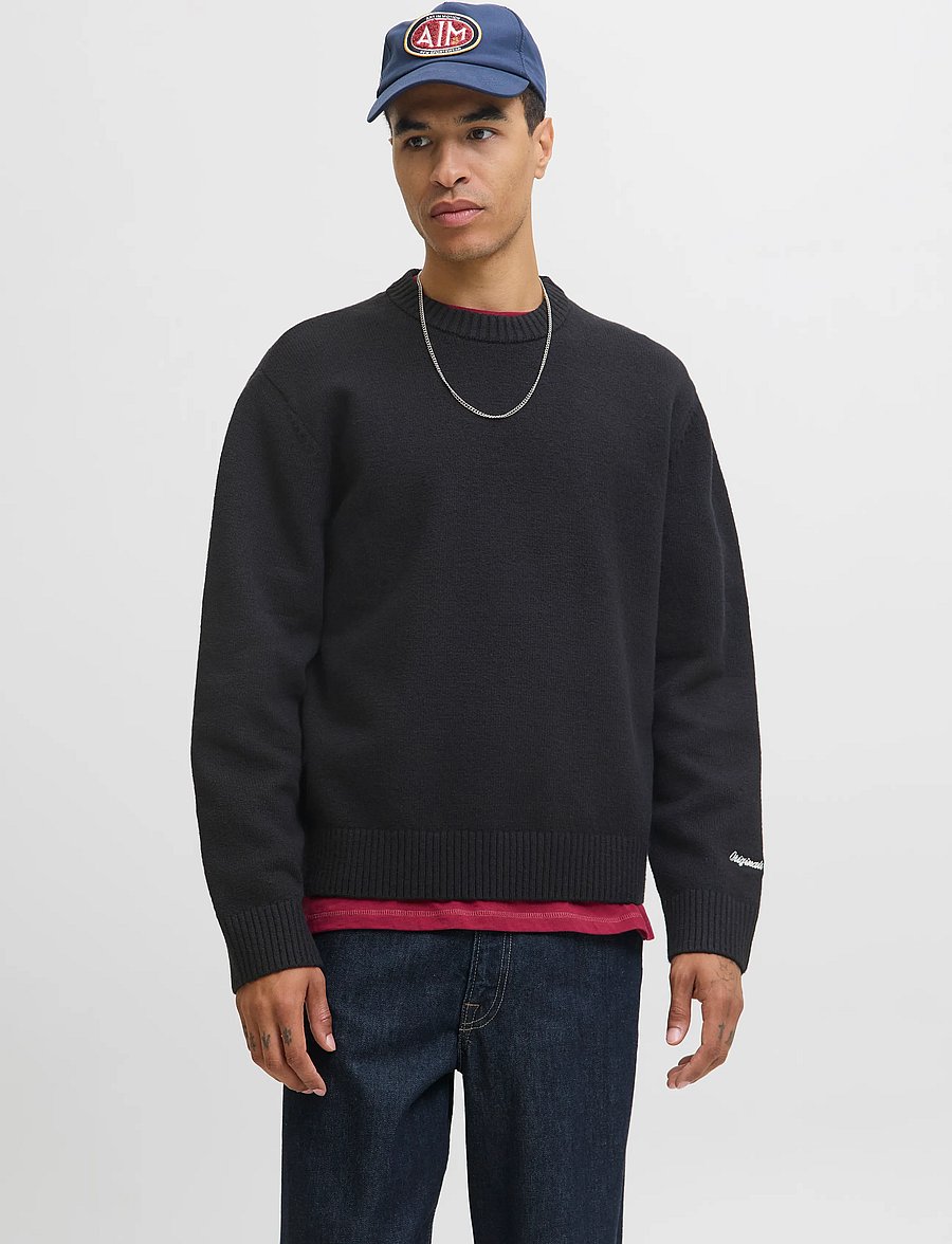 Jack & Jones - JORNORREBRO KNIT CREW NECK SN - black - 0