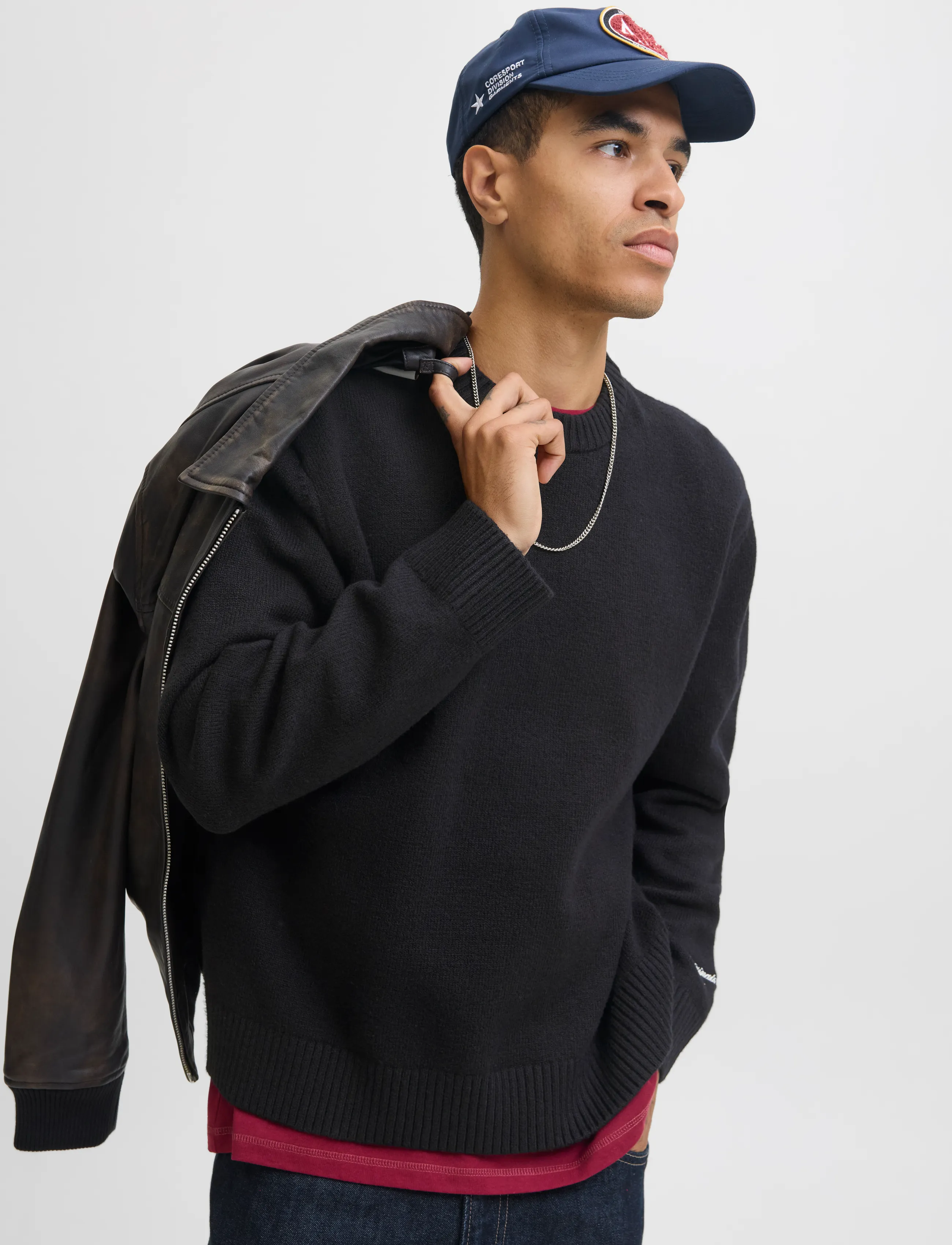 Jack & Jones - JORNORREBRO KNIT CREW NECK SN - black - 5