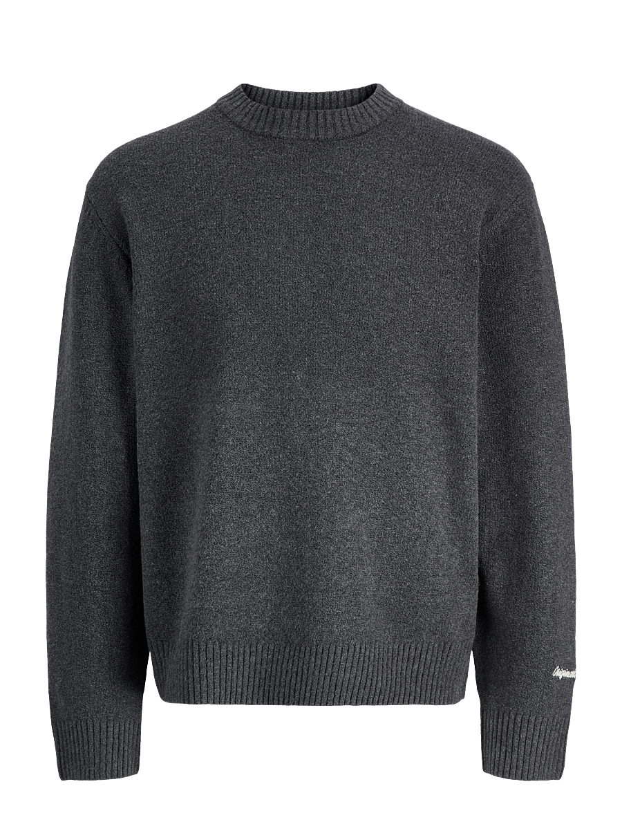 Jack & Jones - JORNORREBRO KNIT CREW NECK SN - dark grey melange - 1