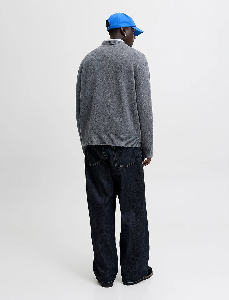 Jack & Jones - JORNORREBRO KNIT CREW NECK SN - dark grey melange - 2