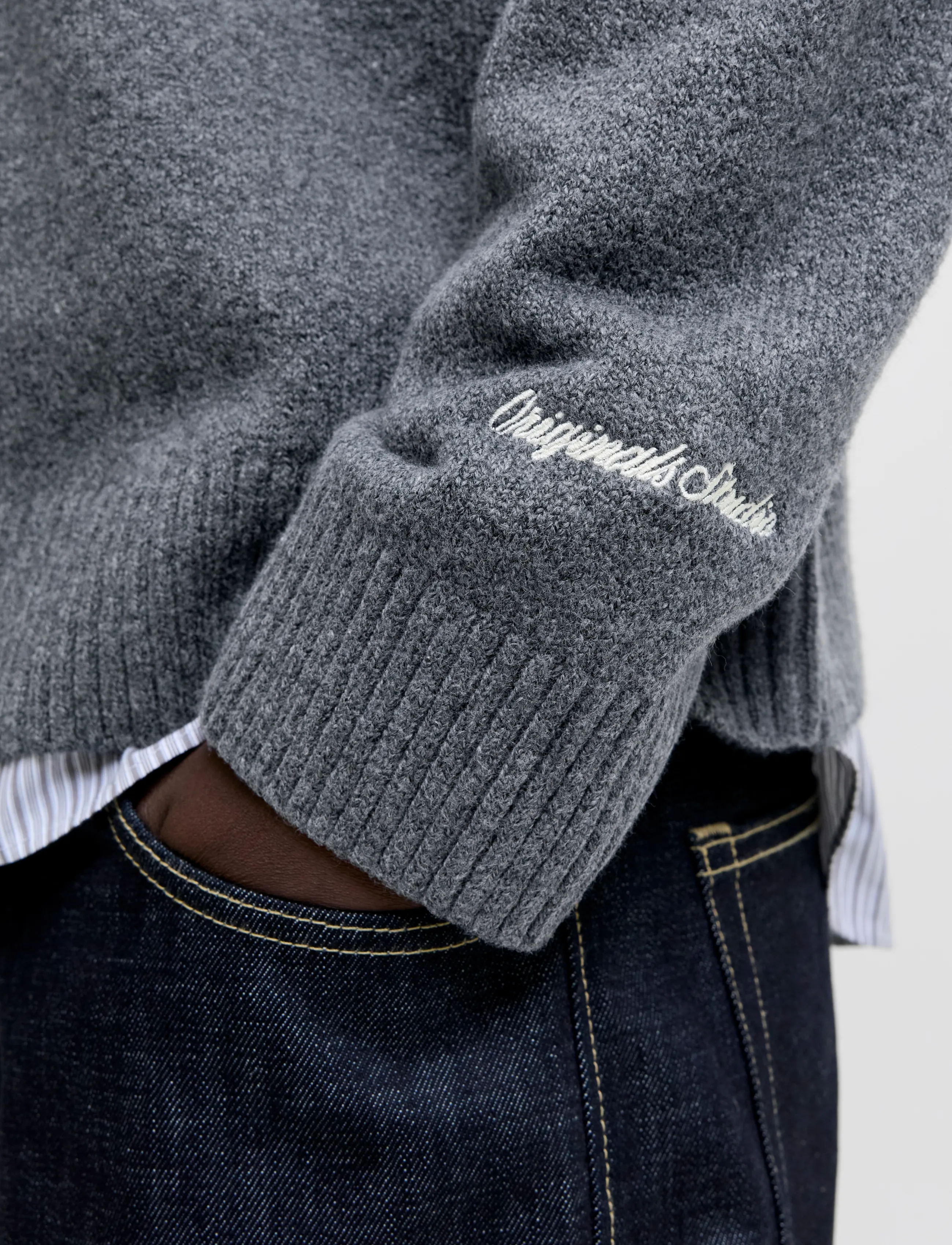 Jack & Jones - JORNORREBRO KNIT CREW NECK SN - dark grey melange - 4