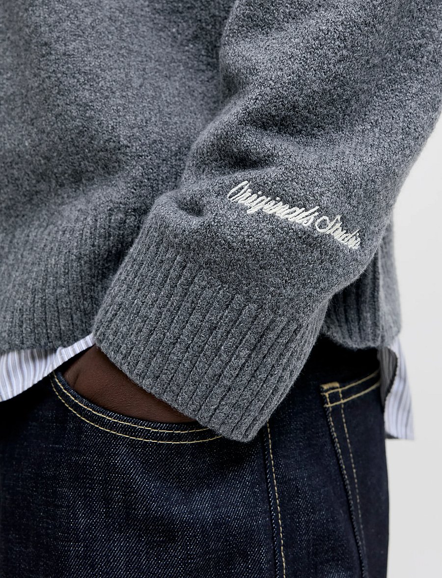 Jack & Jones - JORNORREBRO KNIT CREW NECK SN - dark grey melange - 4