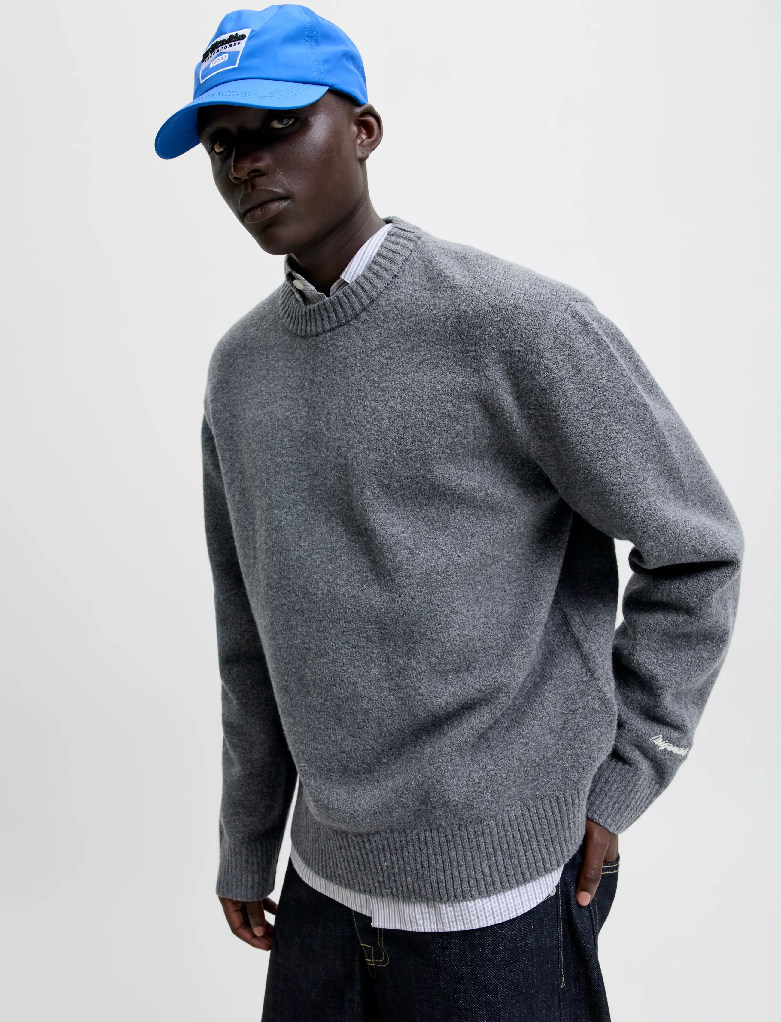 Jack & Jones - JORNORREBRO KNIT CREW NECK SN - dark grey melange - 5