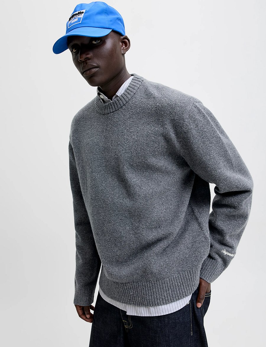 Jack & Jones - JORNORREBRO KNIT CREW NECK SN - dark grey melange - 5